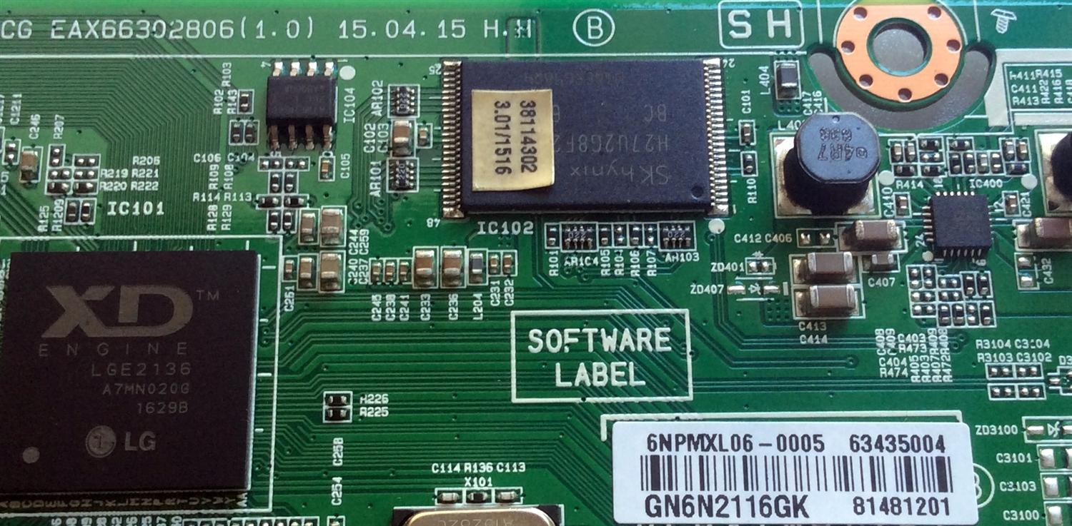 MAIN / LG EBU63435004 / EAX66302806 / 63435004 / EAX66302806(1.0) / 6NPMXL06-0005 / 81481201 / PANEL HC400DUN-VCKN9-214X / MODELO 40LX340H-UA / 40LX340H-UA.AUSJLJM - Imagen 2