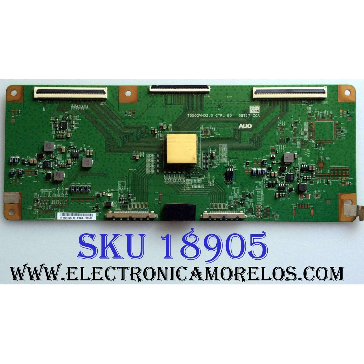 T-CON / PANASONIC 5555T17C05 / 55.55T17.C05 / T550QVN02.0 / 55T17-C0A / PANEL T550-W28-DLED / MODELO TC-55CX400U