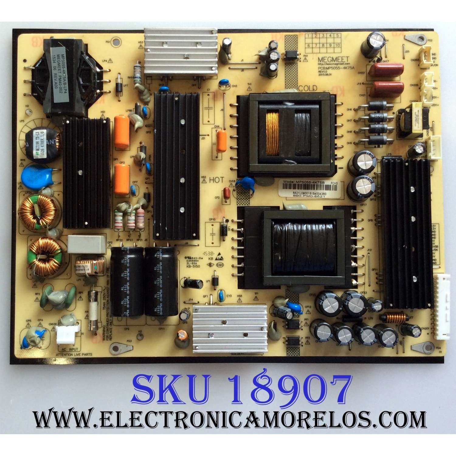 FUENTE DE PODER / PANASONIC MP5055-4K75B / 890-PM0-5521 / E255554 / PANEL T550-W28-DLED / MODELO TC-55CX400U