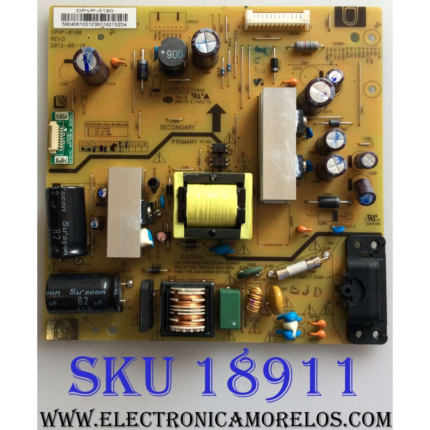 FUENTE DE PODER / VIZIO 56.04061.031 / OPVP-0180 / 5604061031 / REV:D / E148279 / PANEL V320HWSD01 / MODELOS E320I-A2 LWZANLHN / E320I-A2 / E320I-A2 LWZANLJP / E320I-A2 LWZANLJN / E320I-A2 LWZ2NLBP