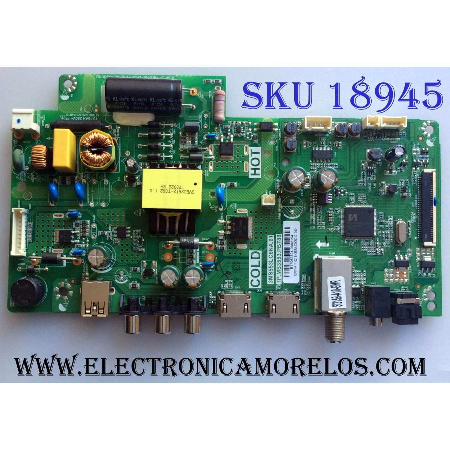 MAIN / FUENTE (COMBO) / INSIGNIA B17062324 / TP.MS3553.PB788 / 3MS553LC6NA.01 / 02-SH353A-C005012 / PANEL LVW320CSDX E20 V8 / MODELO NS-32D311NA17