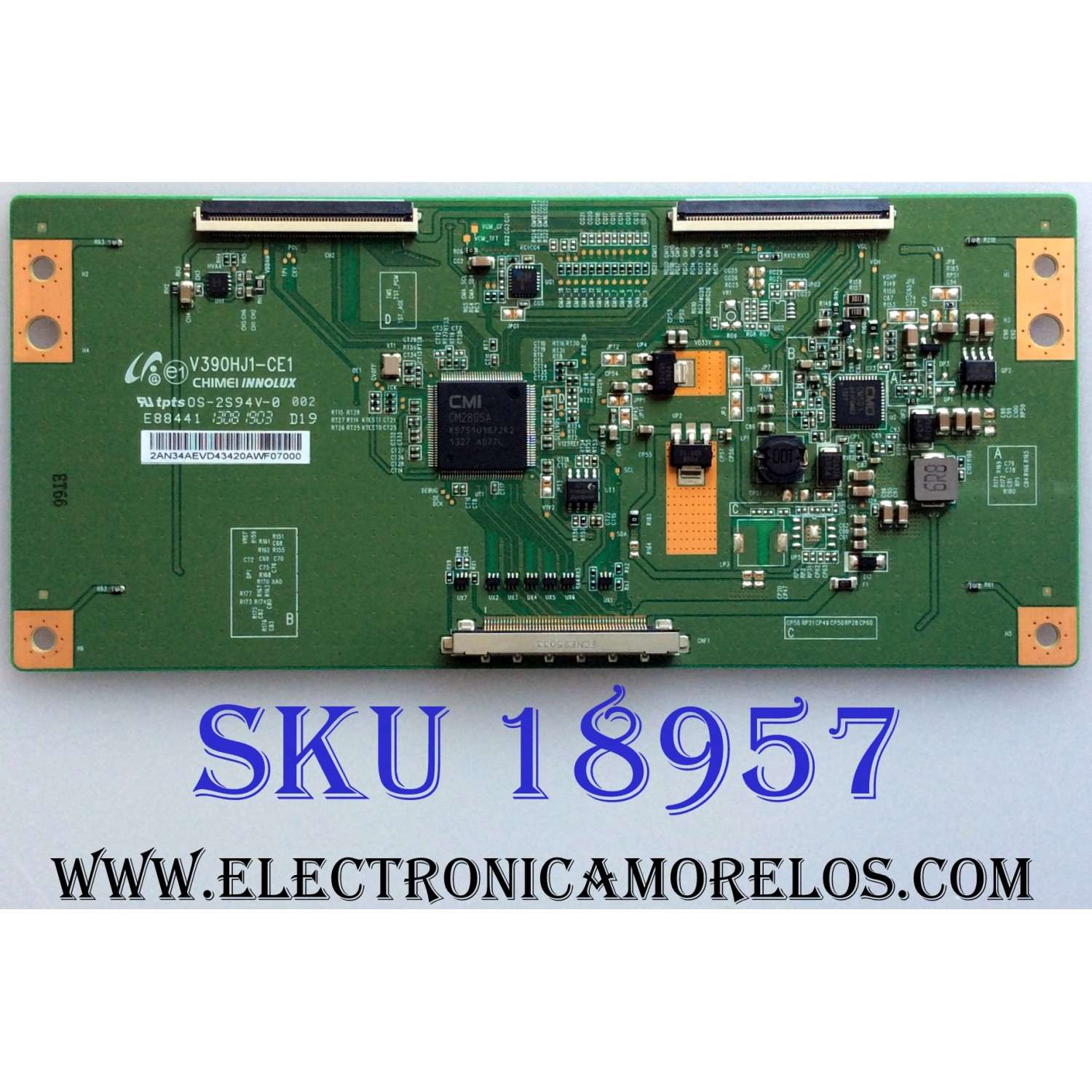 T-CON / LG 2AN34AEV / V390HJ1-CE1 / 2AN34AEVD43420AQWF07000 / E88441 / PANEL HC390DUN-VCFP1-21XX / MODELO 39LN5300-UB / 39LN5300-UB.BCCJLWM