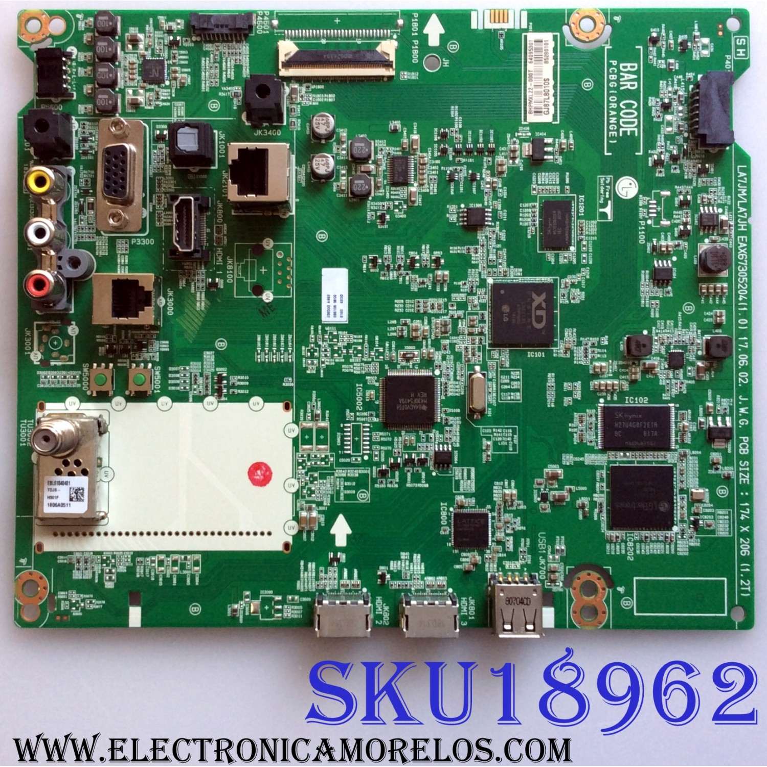 MAIN / LG EBU64095301 / EAX67305204(1.0) / 64095301 / EAX67305204 / 85280101 / 8HPMXL22-000T / PANEL HC400UN-VCKNB-214X / MODELO 40LV560H-UA / 40LV560H-UA.AUSJLJM