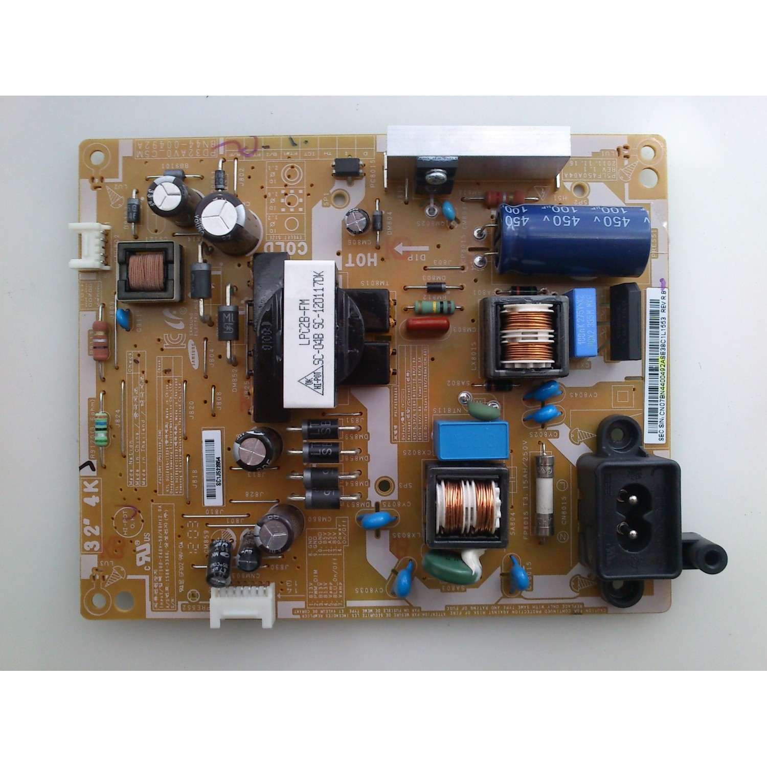 FUENTE DE PODER / SAMSUNG BN44-00492A / PSLF450A04A / PD32AV0_CSM / MODELO UN32EH4050FXZA CS01