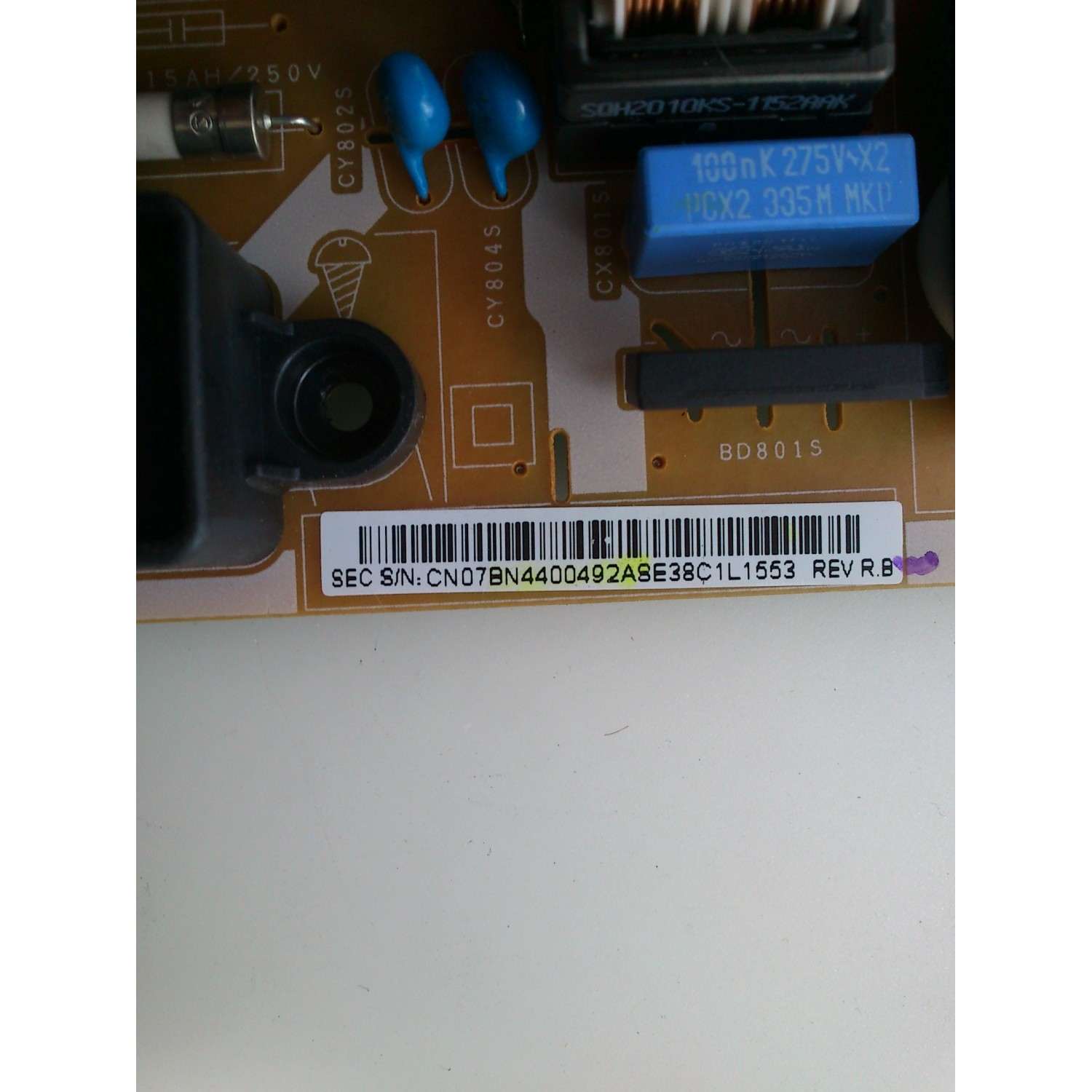 FUENTE DE PODER / SAMSUNG BN44-00492A / PSLF450A04A / PD32AV0_CSM / MODELO UN32EH4050FXZA CS01 - Imagen 2