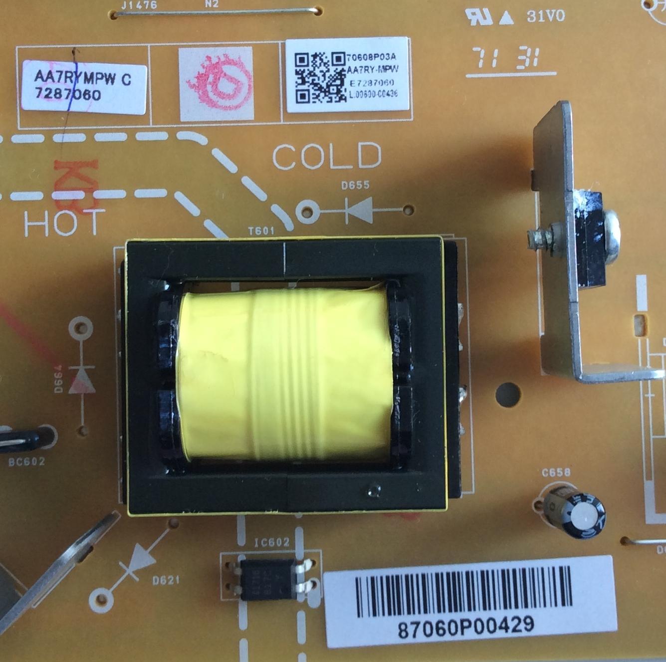 FUENTE DE PODER PARA TV PHILIPS / NUMERI DE PARTE AA7RYMPW / AA7RY-MPW / BAA7U1F0102 1 / 87060P00429 / PANEL UADR2XG / MODELO 55PFL5922/F8 - Imagen 2