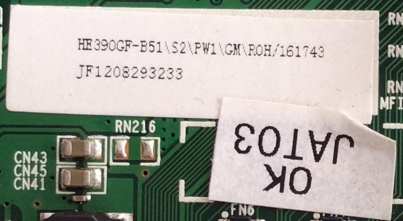 T-CON / INSIGNIA / 161743 / RSAG7.820.5129/ROH / PANEL HE390GF-B51\S2\PW1 / MODELO  NS-39E480A13 - Imagen 2