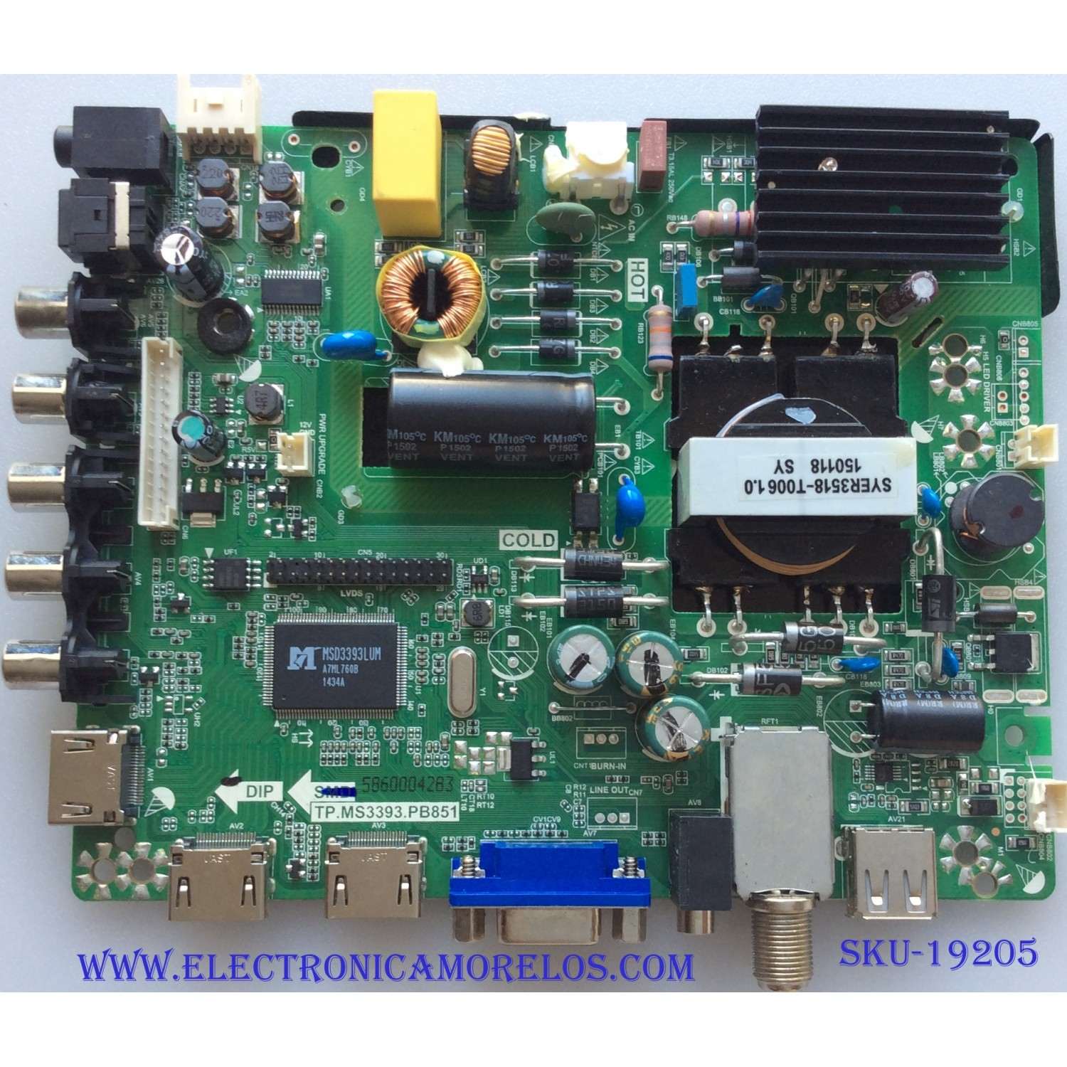 MAIN / FUENTE / (COMBO) /34013119 / TP.MS3393.PB851 / TW-00101-C032N / 20150121 / MODELOS  WD32HB1120 / TW-00101-C032N