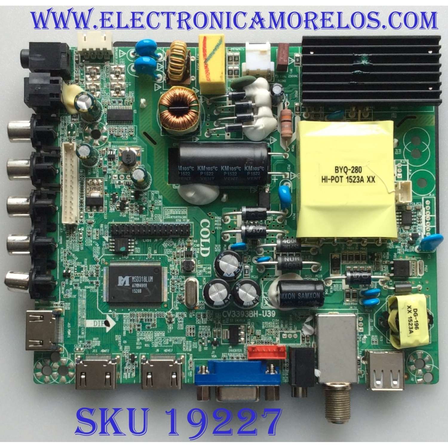 MAIN / FUENTE / (COMBO) ELEMENT /34014167 / CV3393BH-U39 / 34014167 / PANEL LSC400HM10 / MODELOS ELEF408 / ELEFW408 J6G5M