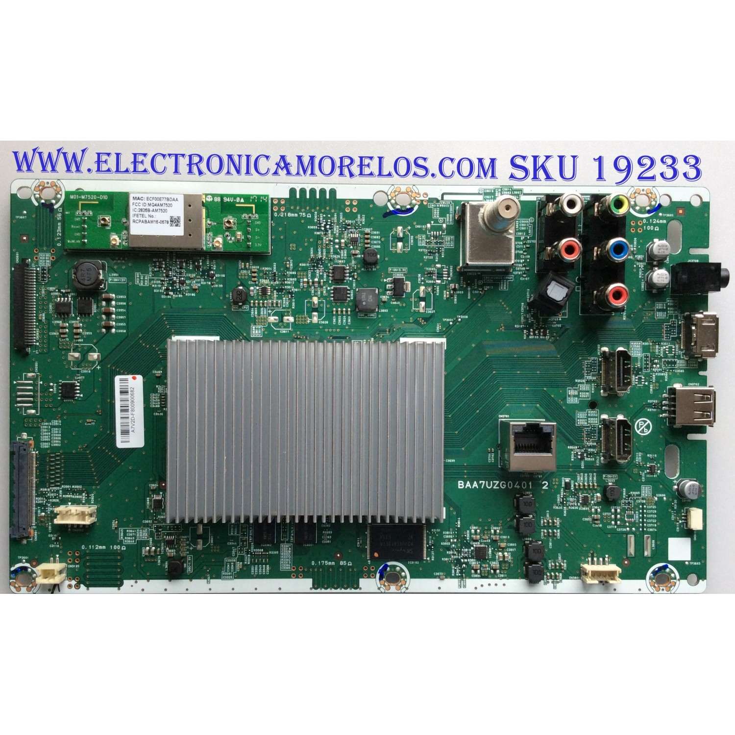 MAIN / PHILIPS / AA7V2MG-43UL / BAA7UZG0401 2 / BAA7UZG04012 / A7V2D-F800900682 / E019E4626BC / PANEL UADV4XG / MODELO 43PFL5602/F8