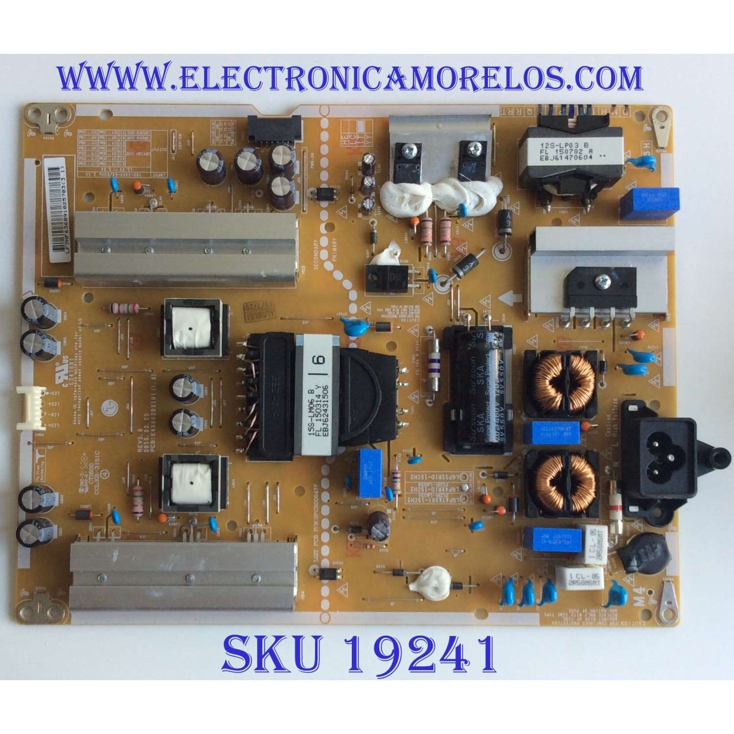 FUENTE DE PODER LG / EAY63689102 / EAX66203101(1.6) / MODELOS / 49LF6300-UA / 49LF6300-UA / 49LX341C-UA / 49LX540S-UA / 49LX570H-UC