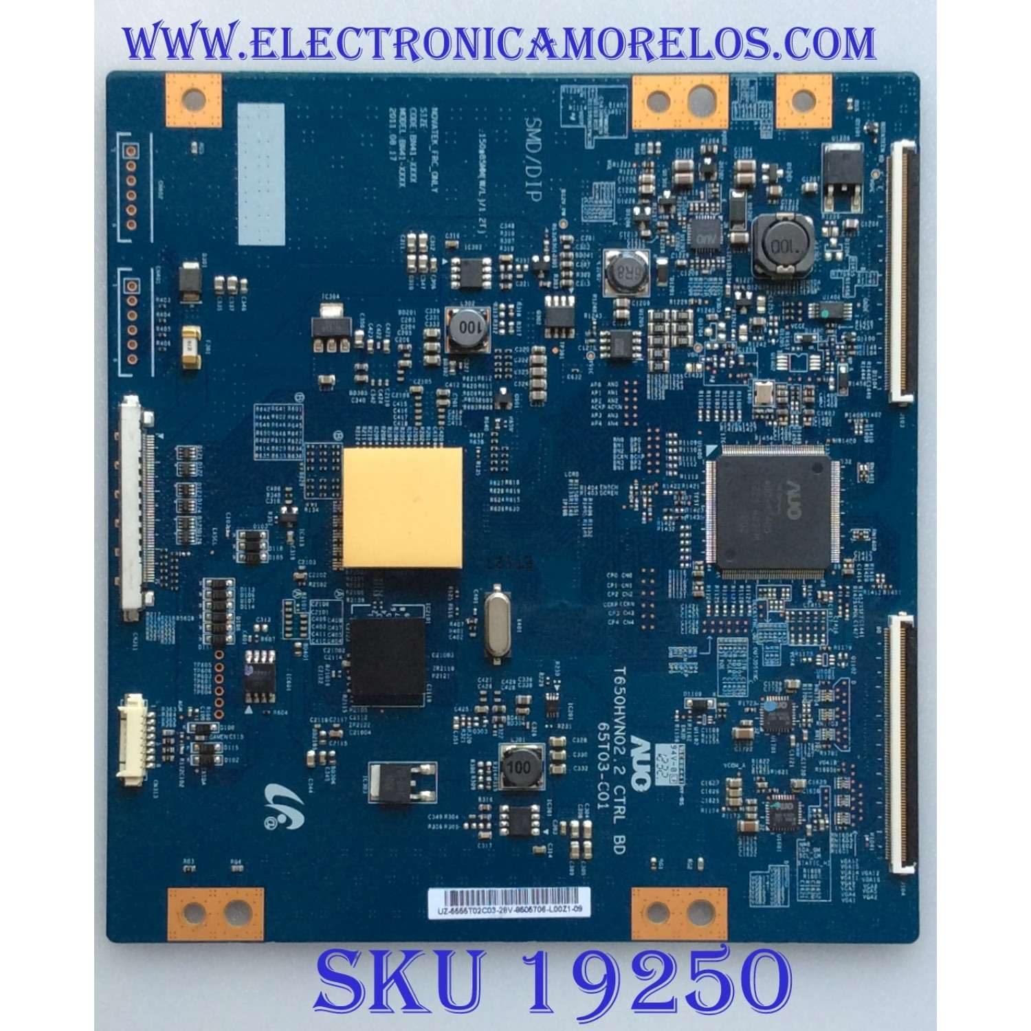 T-CON / SAMSUNG / 55.55T02.C03 / 5555T02C03 / T650HVN02.2 / 65T03-C01 / PANEL DE550CGA-B1 / MODELOS UN55EH6000FXZA AH03 / UN55EH6001FXZA AH03 / UN55F6300AFXZA TH01