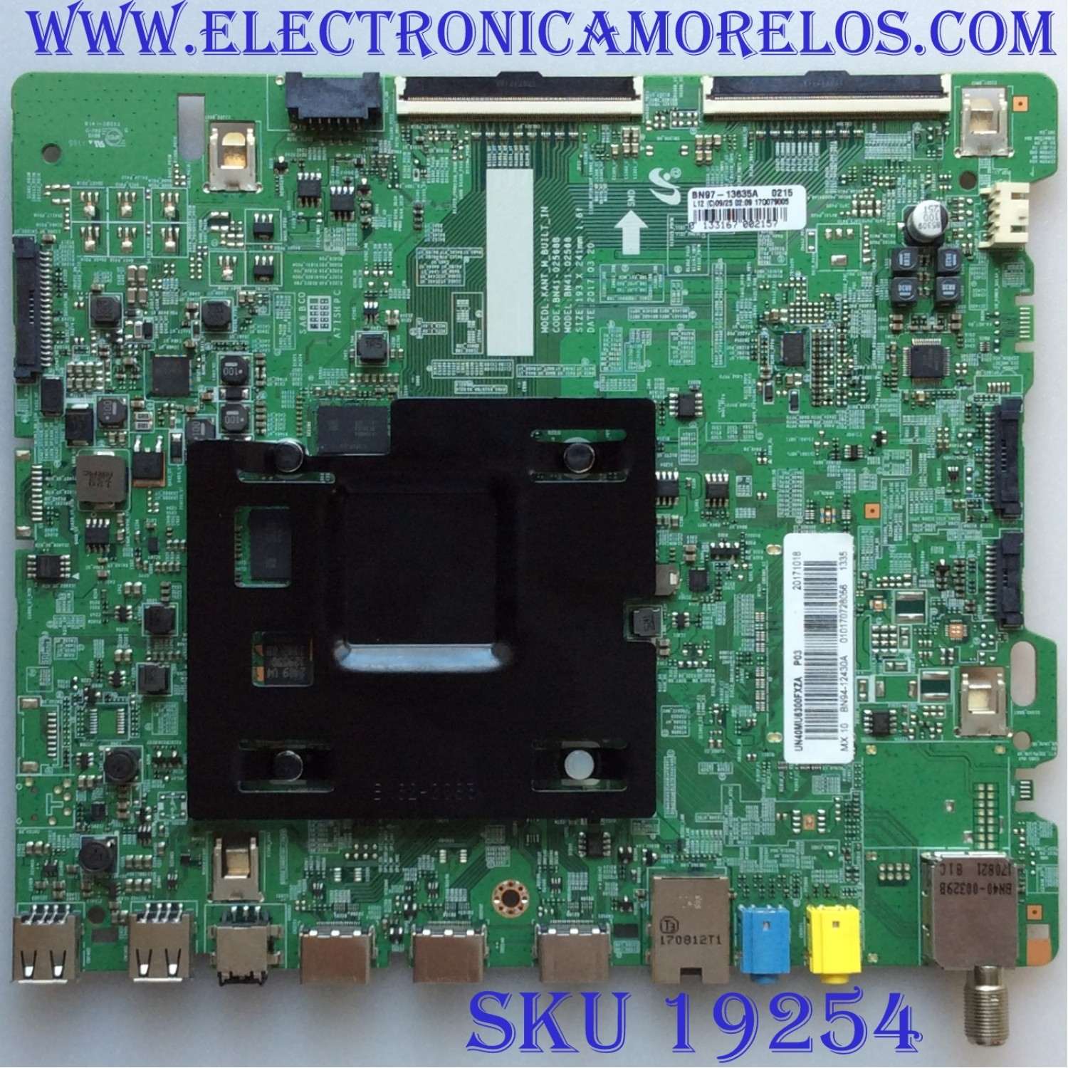 MAIN PARA TV SAMSUNG / NUMERO DE PARTE BN94-12430A / BN97-13635A / BN41-02568B / BN9412430A / PARTES SUSTITUTA BN94-12034A / PANEL CY-GK040HGLVCH / MODELOS UN40MU6300 / UN40MU6300FXZC / UN40MU6300FXZA / UN40MU6300FXZA FB02