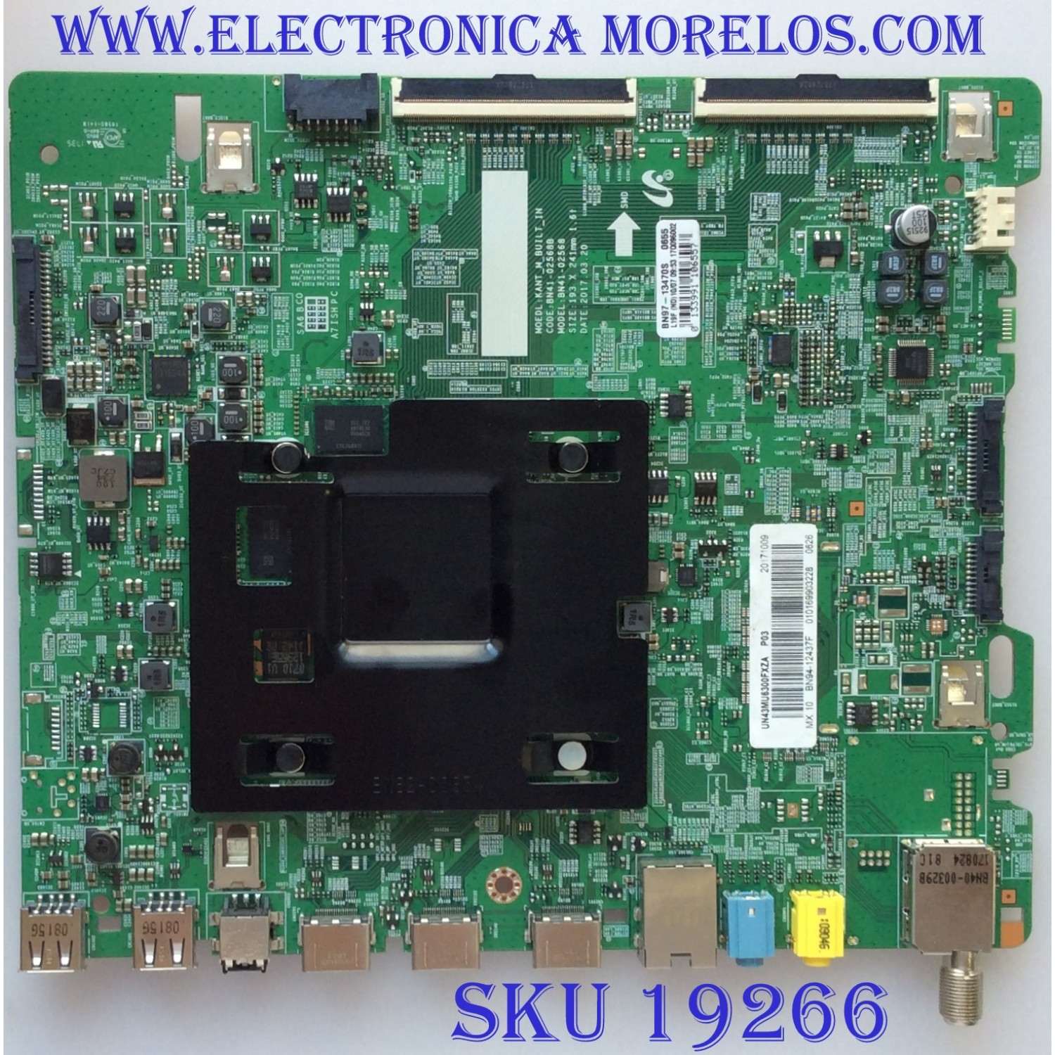MAIN ORIGINAL PARA TV SAMSUNG / NUMERO DE PARTE BN94-12437F / BN97-13470S / BN41-02568B / PANEL CY-GM043HGAV7H / MODELO UN43MU6300FXZA AA04