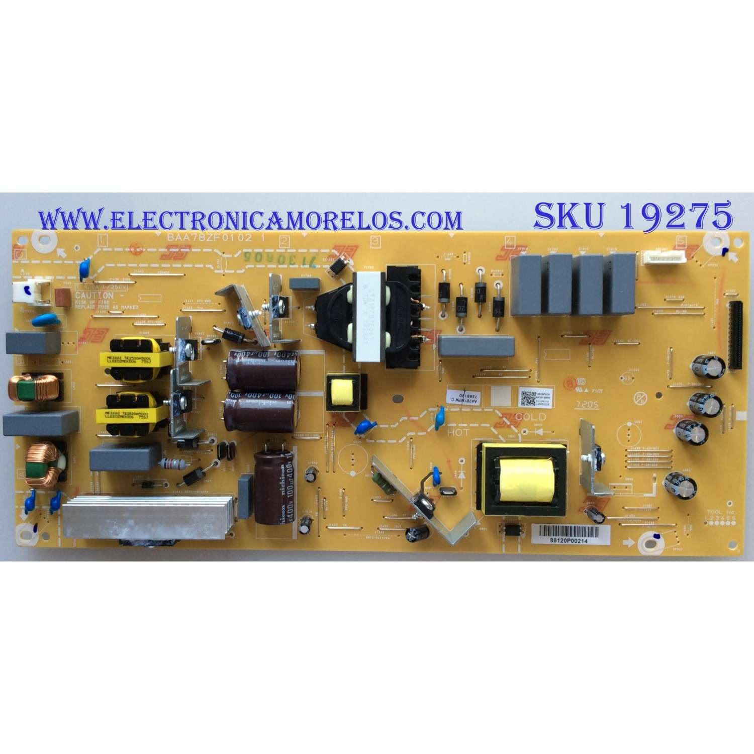 FUENTE DE PODER / PHILIPS / AA78YMPW / BAA78ZF0102 1 / AA78Y-MPW / PANEL UAD82XG / MODELO 65PFL5922/F8