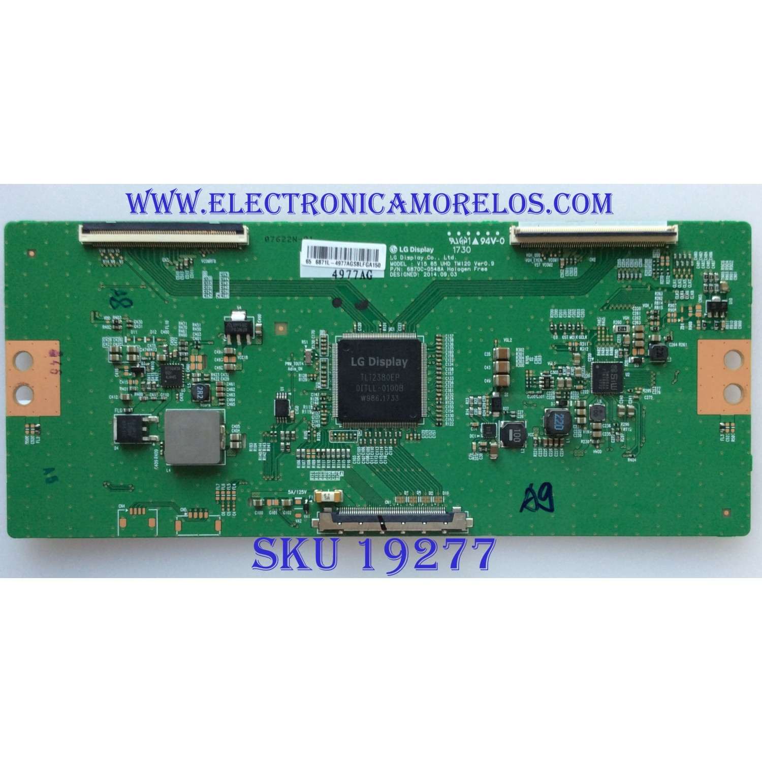 T-CON / VIZIO / 4977A / 6871L-4977AG / 6870C-0548A / PANEL TPT650UA -EQYSKM.G / MODELO E65-E1