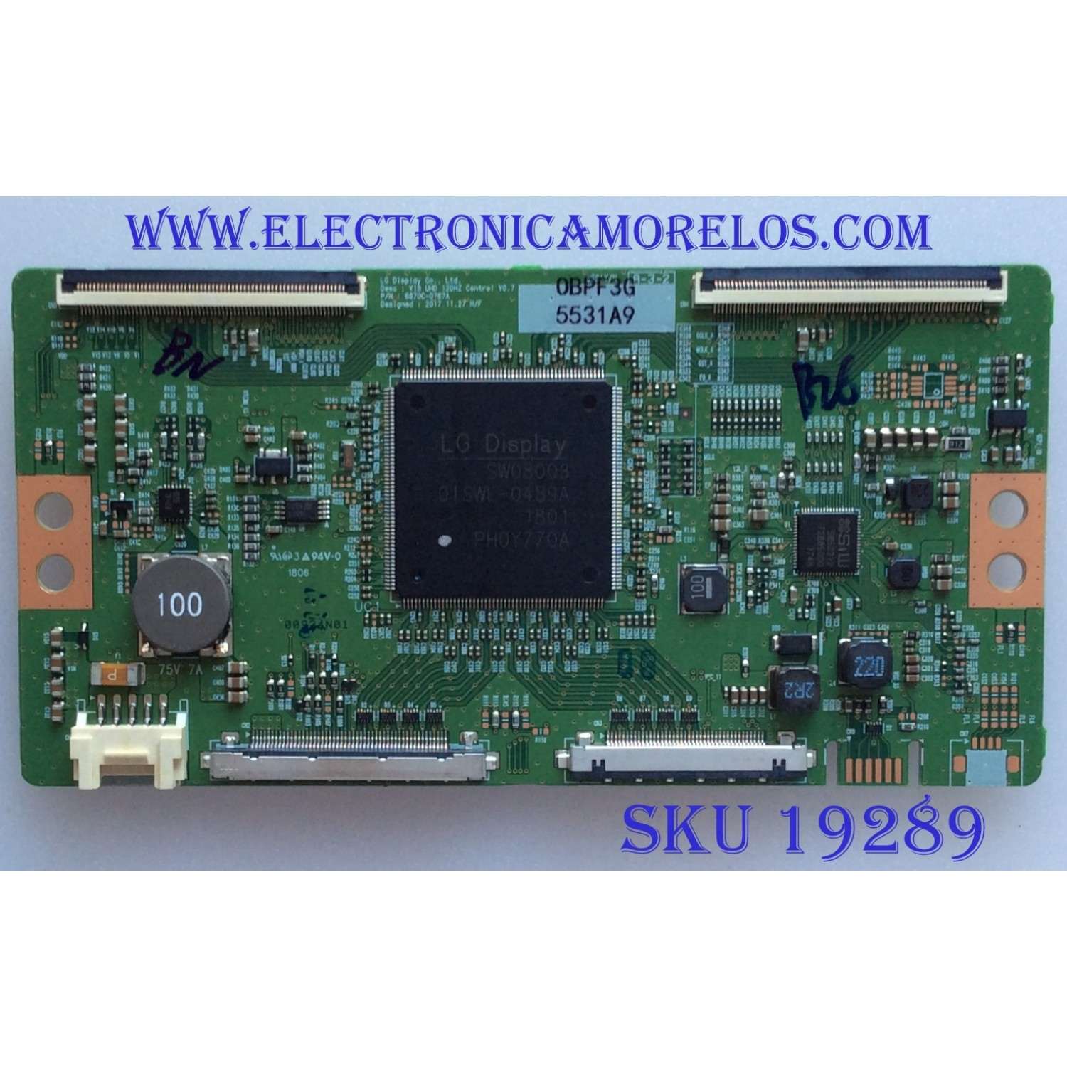 T-CON / LG / 6871L-5531A / 6870C-0767A / PANEL LC750EQF(FL)(M1) / MODELO  75SK8070AUB / 75SM8670PUA.BUSYLJR