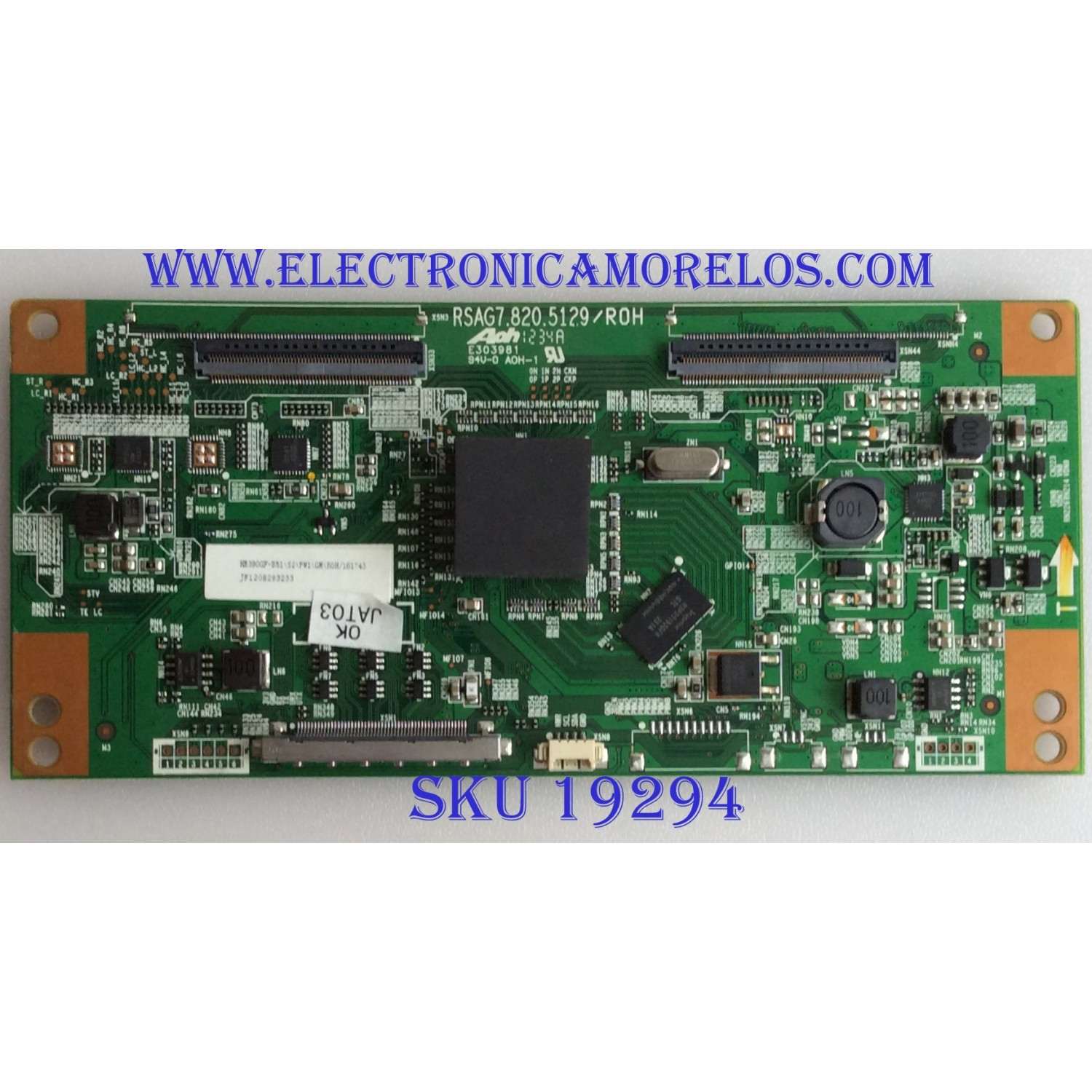 T-CON / INSIGNIA / 161743 / RSAG7.820.5129/ROH / PANEL HE390GF-B51\S2\PW1 / MODELO  NS-39E480A13