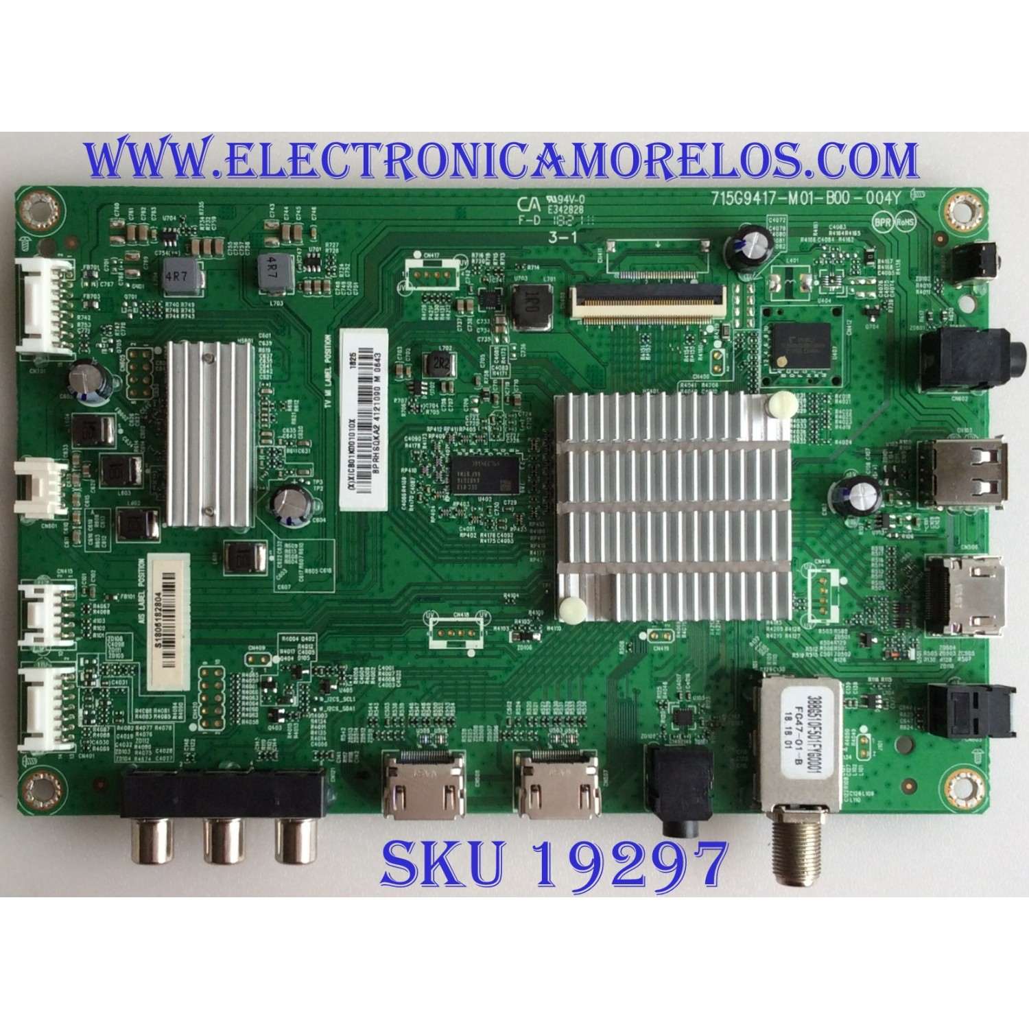 MAIN / SHARP / XICB01K001 / XICB01K001010X / 715G9417-M01-B00-004Y / 715G9417-M0D-B00-004K / PANEL TPT430H3 -HVN01.U REV:S272X / MODELO LC-43LB601U