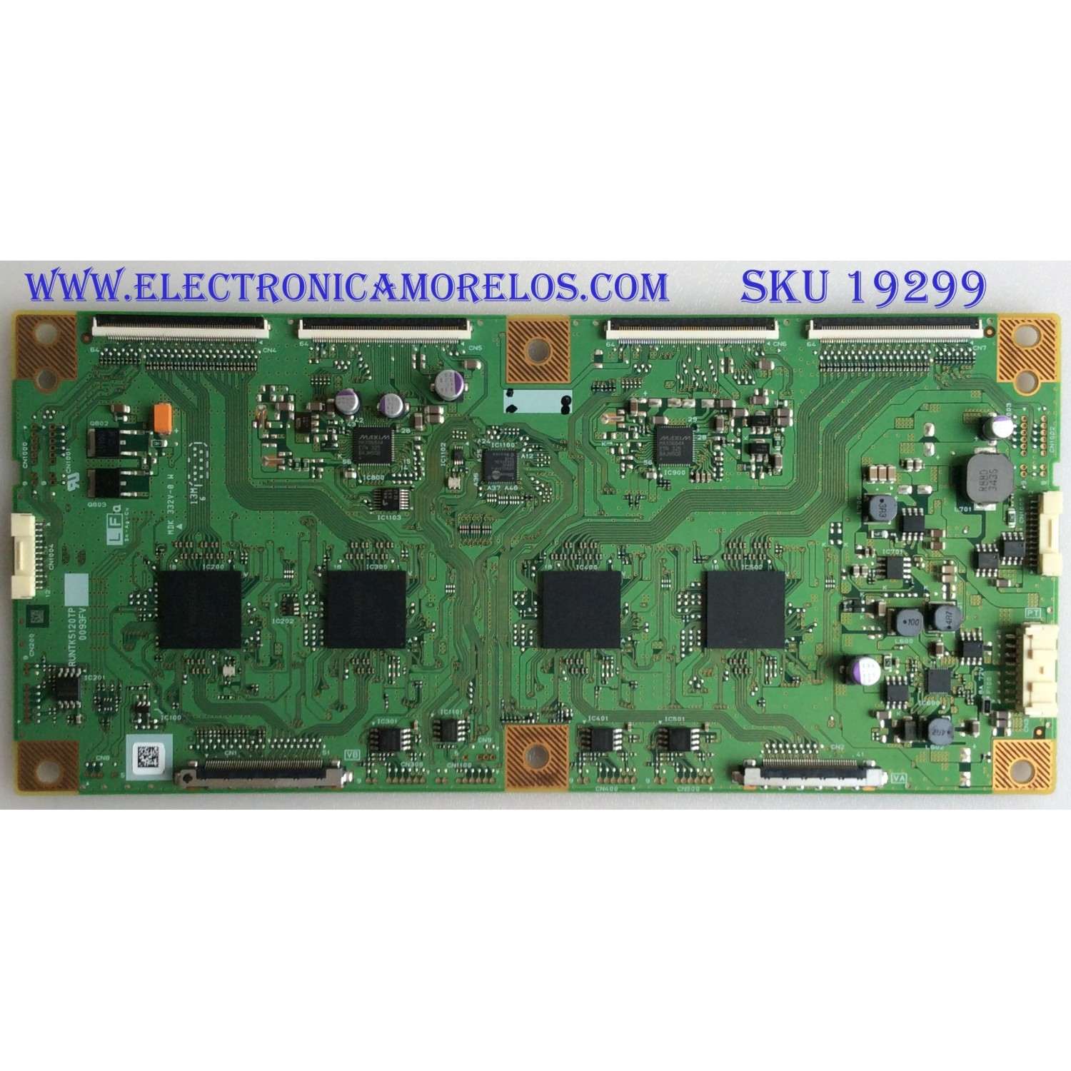 T-CON / SHARP / RUNTK0093FVZB / RUNTK5120TPZB / PANEL JE695R3HA10Z / MODELO LC-70UD1U