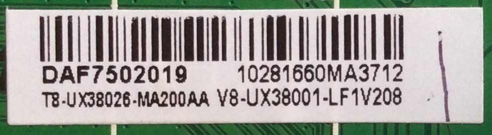 MAIN / FUENTE / (COMBO) / INSIGNIA / DAF7502019 / 40-UX38M0-MAH2HG / T8-UX38026-MA200AA / V8-UX38001-LF1V208 PANEL LVW320CSDX E20 V1 / DISPLAY ST3151A05-8 / MODELO NS-32DR310NA17 - Imagen 2