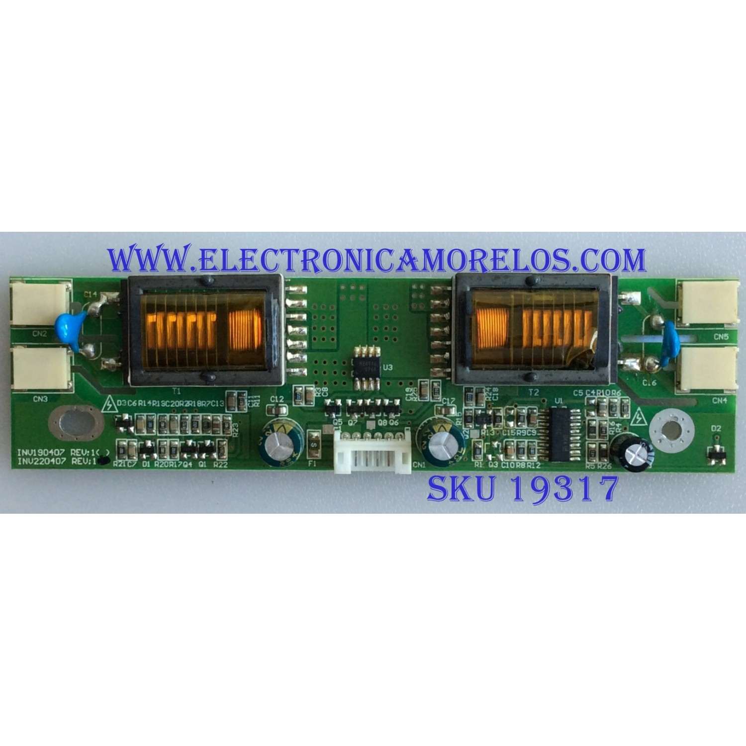 BALASTRA PARA TV 22" /  INV220407 / D3C6R1 4R1SC20R2R18R7C13 / PANEL M220Z1 -L01 REV.C1 / MODELO TL2272-TP