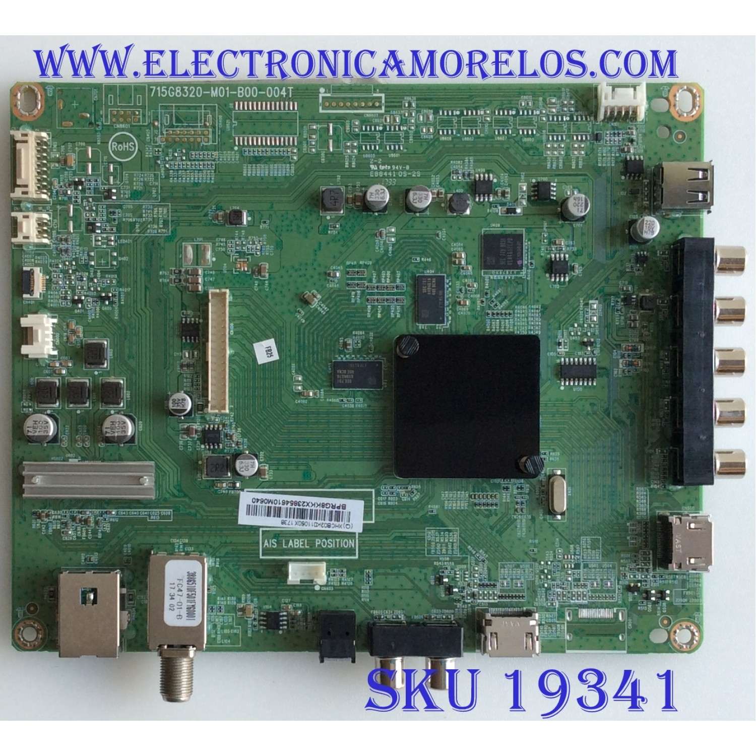 MAIN / VIZIO / 756TXHCB02K011 / 715G8320-M01-B00-004T / (Q)XHCB02K011050X / BPRG8KKX237 / PANEL TPT315B1-1B01.L REV:S21A / MODELO D32F-E1 LTT3VMKT