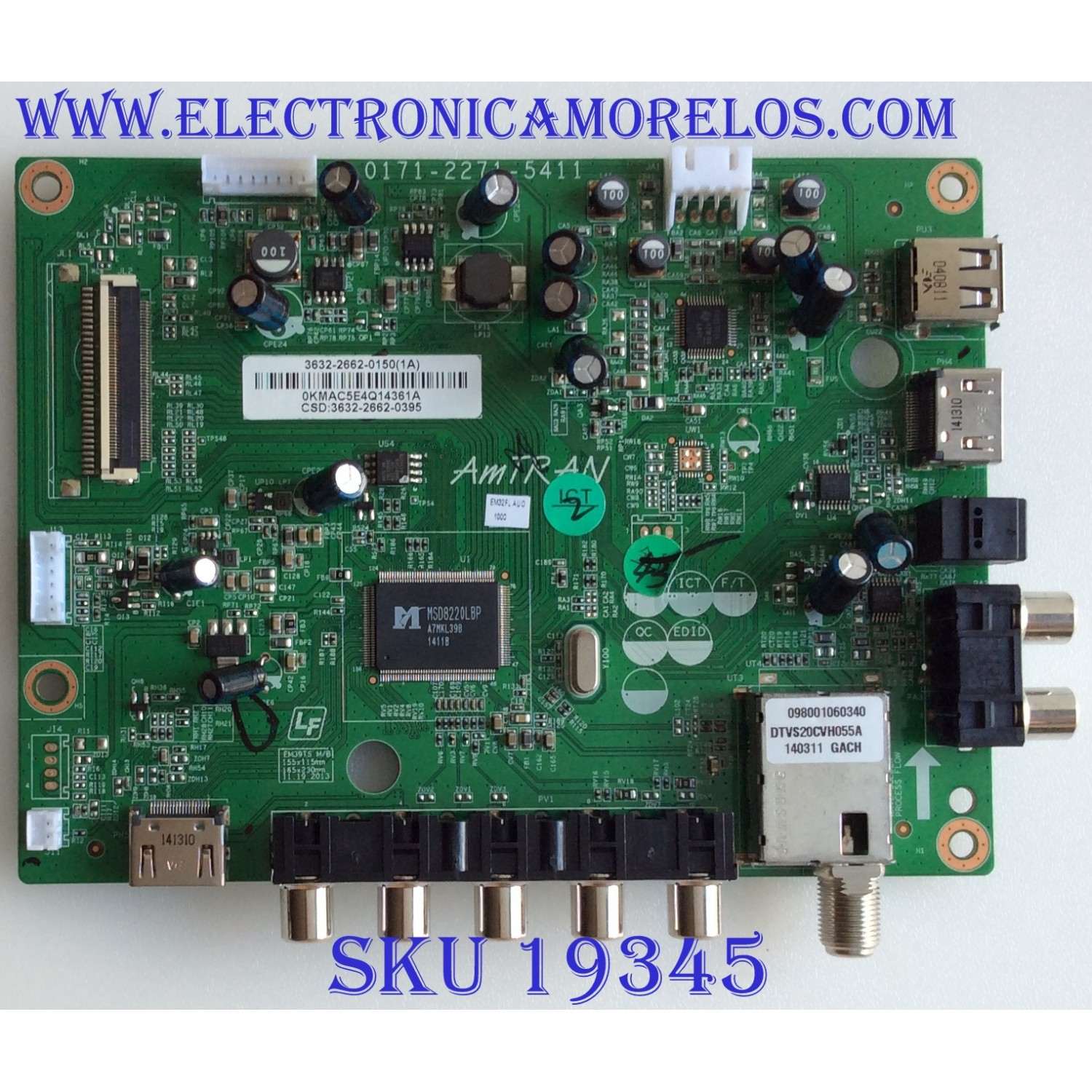 MAIN / VIZIO / 3632-2662-0395 / 0171-2271-5411 / 3632-2662-0150 / 3632-2662-0395 / PANEL T320HVN01 -2 / MODELOS EM32FL / D32F -E1