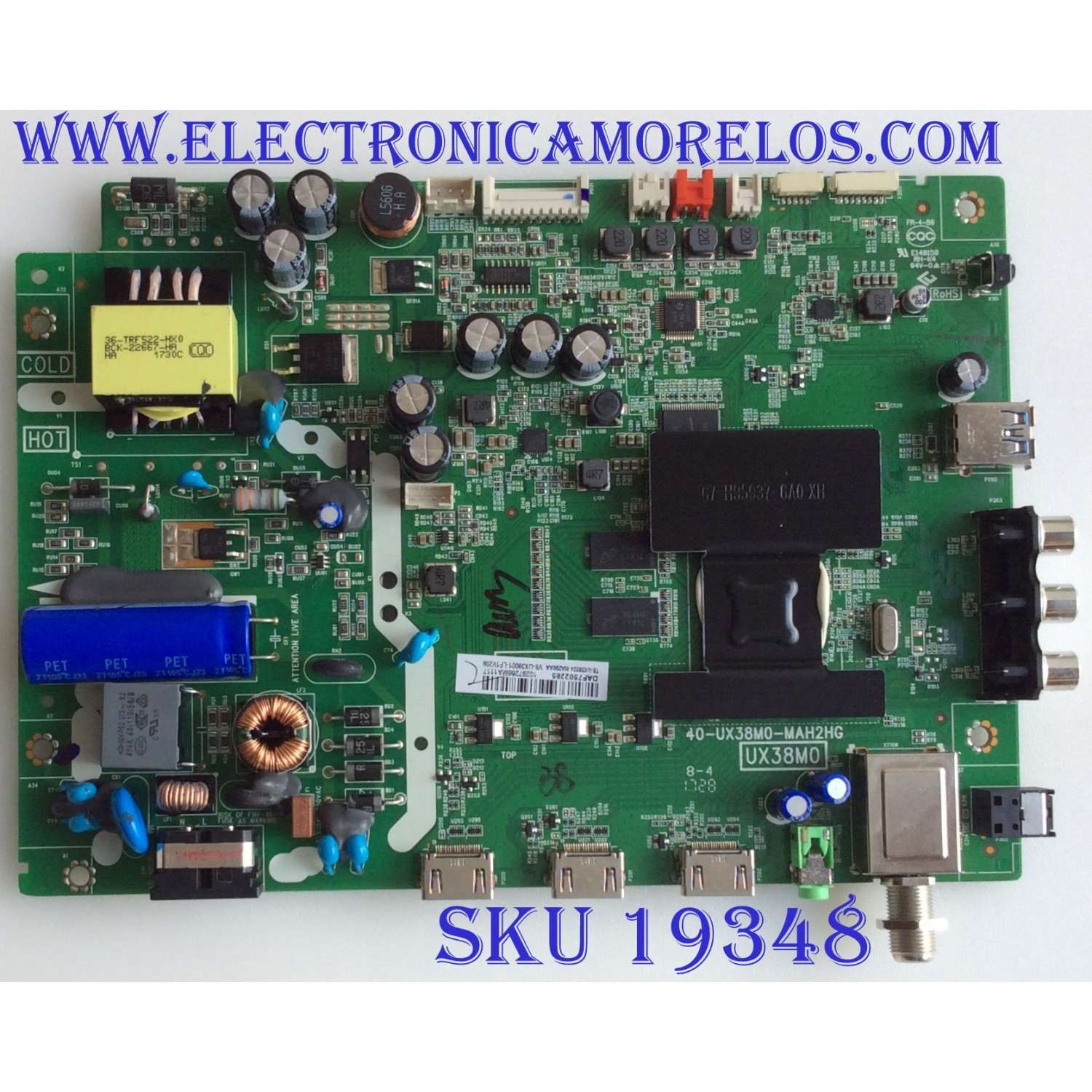 MAIN / FUENTE / (COMBO) / INSIGNIA / T8-UX38024-MA200AA / 40-UX38M0-MAH2HG / V8-UX38001-LF1V208 / PANEL LVW320CSDX E20 V1 / MODELO NS-32DR310NA17