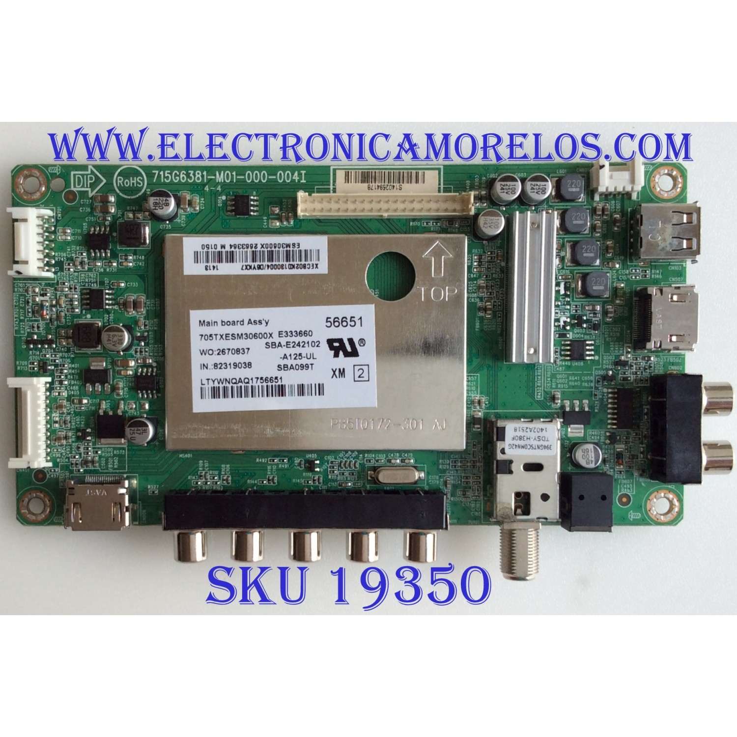 MAIN / VIZIO / 756XECB02K013 / XECB02K0130004 / 715G6381-M01-000-004I / ES M30600X / PANEL TPT390J1-HVN04 / MODELO E390-A1 LTYWNQAQ