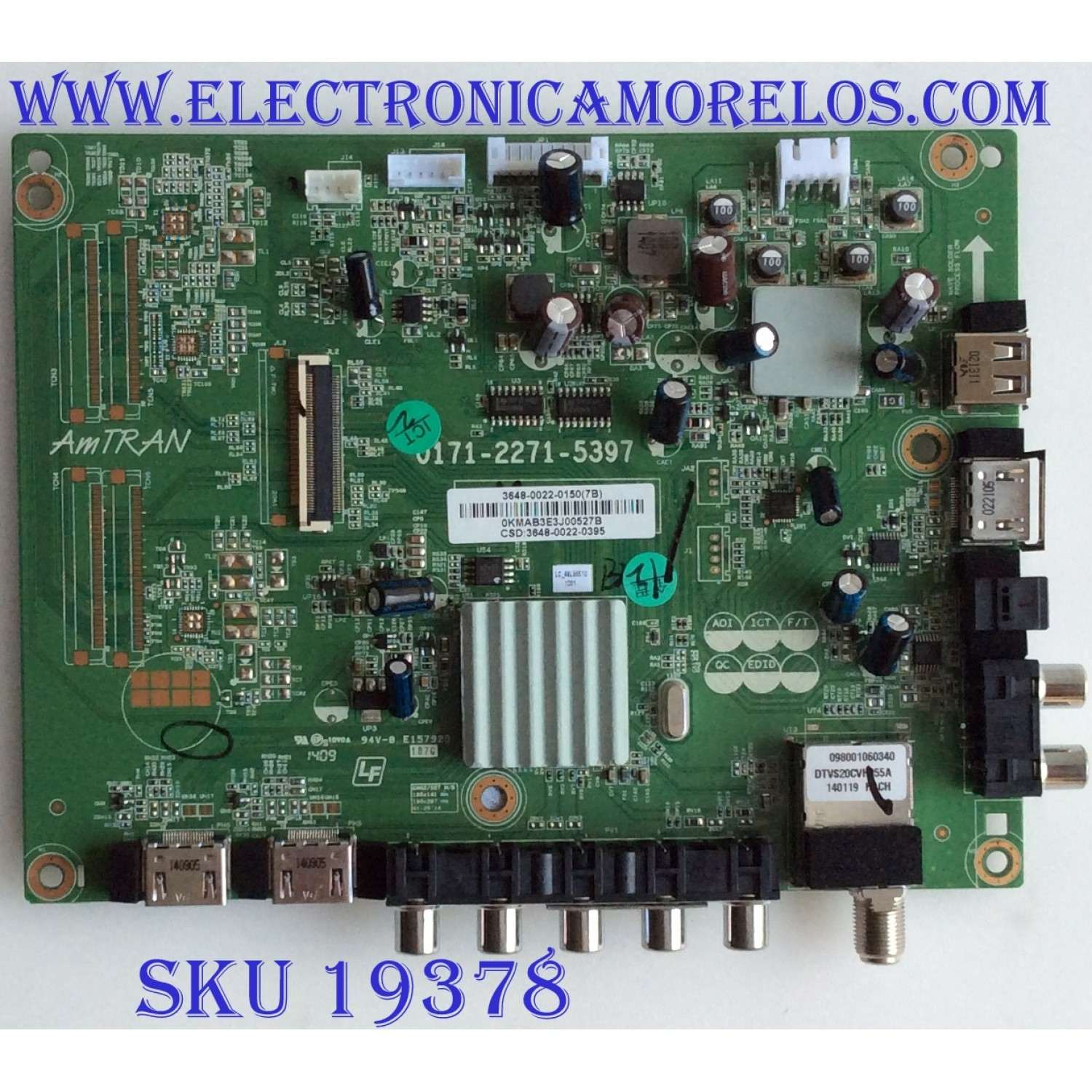 MAIN / SHARP 9LE364800220395 / 3648-0022-0150 / 3648-0022-0395 / 0171-2271-5397 / 3648-0022-0150(7B) / PANEL LSC480HN03 -S01 / MODELO LC-48LE551U