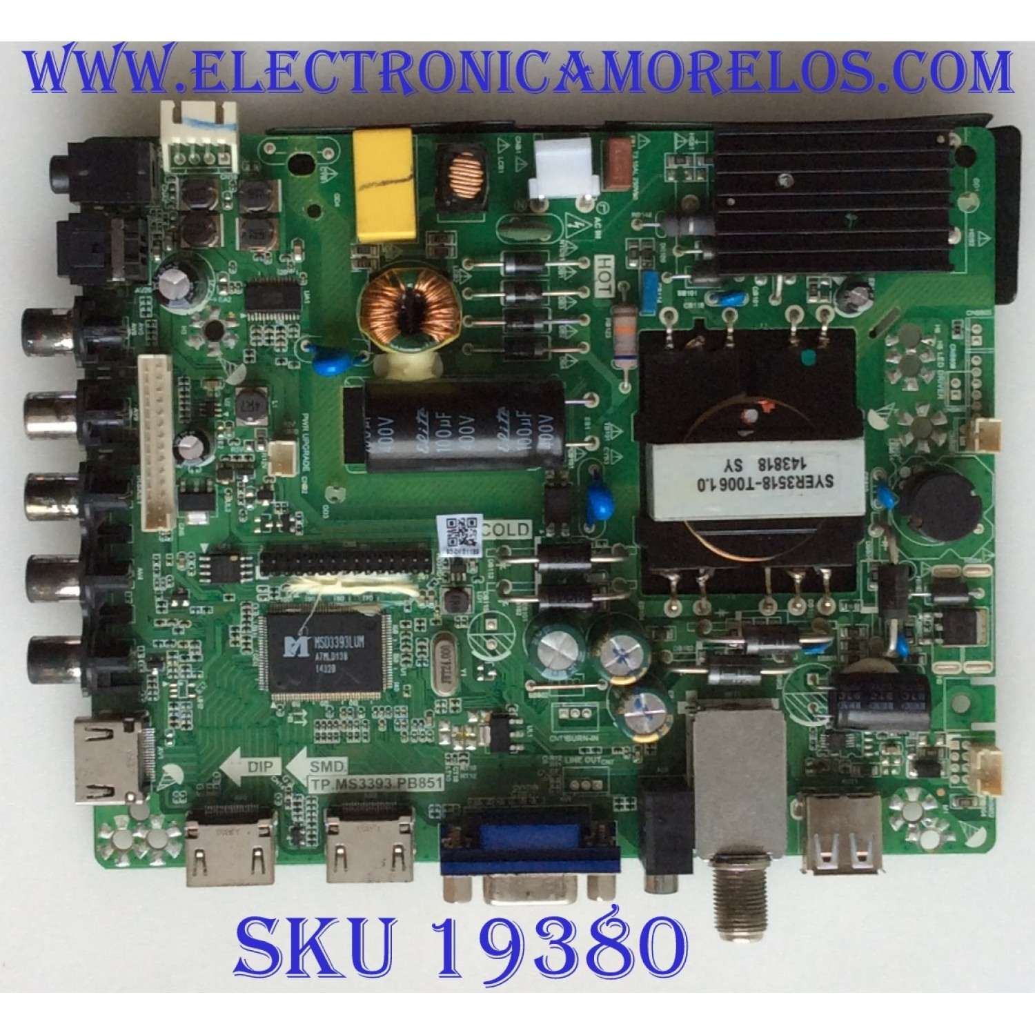 MAIN / FUENTE / (COMBO)  / ELEMENT / N14090193 / TP.MS3393.PB851 / 34012788 / PANEL'S LS320PUWTH / BOEI320WX1 / MODELO ELEFW328