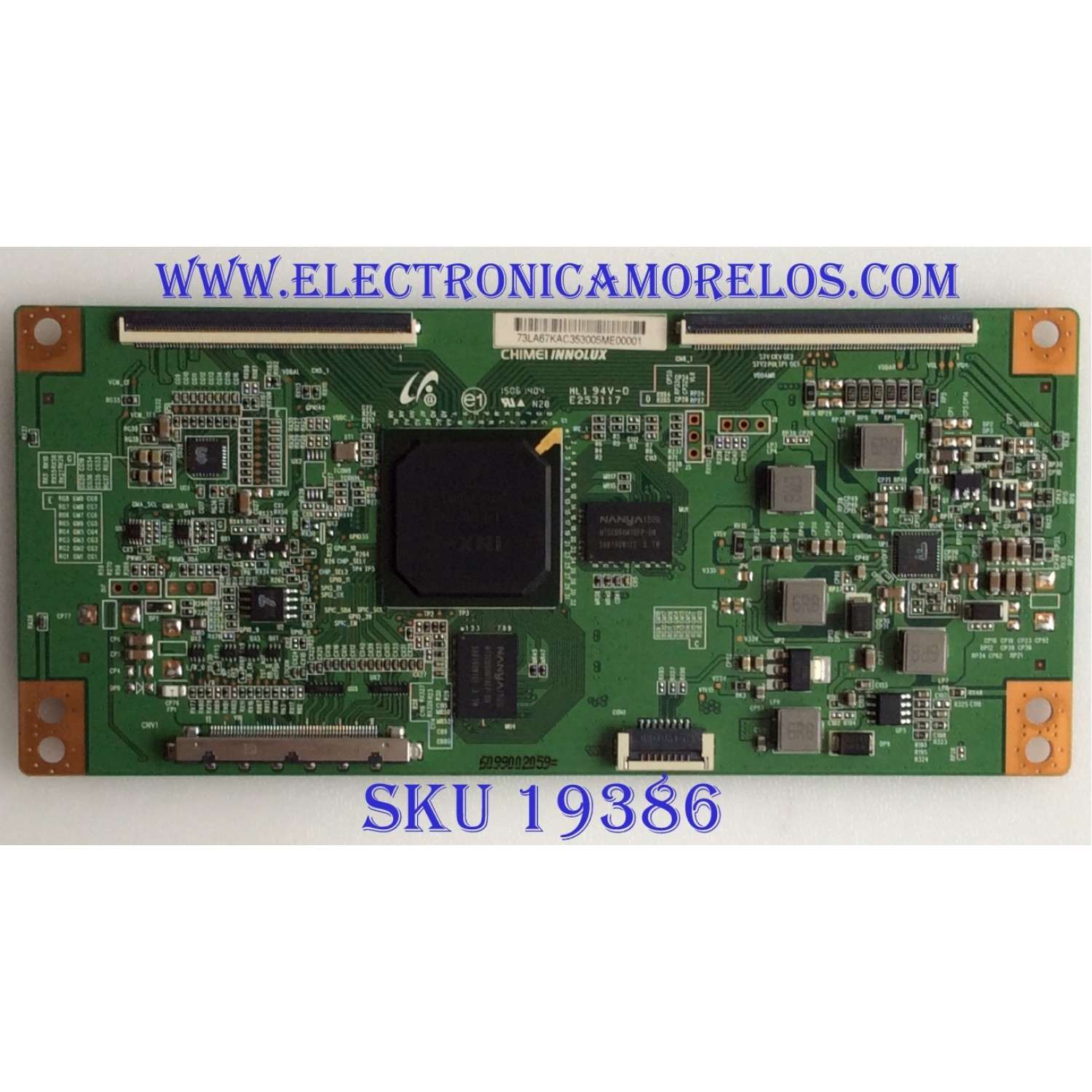 T-CON / HISENSE / 73LA67KAC / STV2P0LTP1 0E1 / 73LA67KAC353005ME00001 / PANEL HD500DU-B01\S4\T1\GM\ROH / MODELO 50"