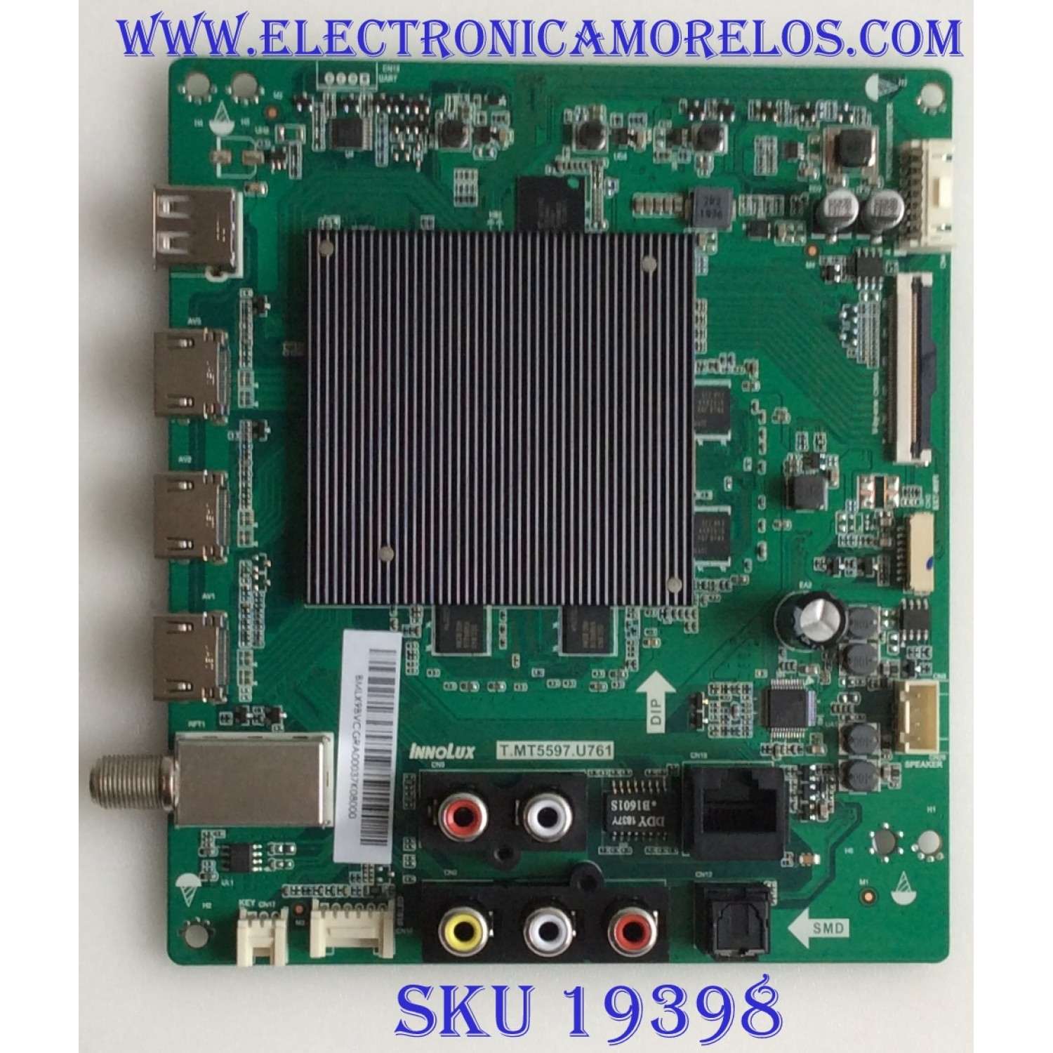 MAIN PARA TV VIZIO 4K UHD HDR SMART TV / NUMERO DE PARTE 0170CAR0V100 / 1P-0203C00-4012 / 0170CAR0V100 392 / A8389328A / 0170CAR0V100 392A / PANEL SD700DUA-5 / MODELO V705X-H3 / V705X-H3 LFTGC7 / V705X-H3 LFTGC7AW