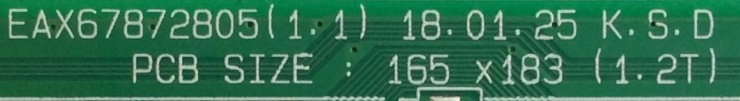 MAIN PARA TV LG / NUMERO DE PARTE EBU64868102 / EBU64868101 / EAX67872805(1.1) / EAX67872805 / PANEL'S NC430DGG-ABGX1 / NC430DGG-ABGP1 / DISPLAY HV430QUB-N4E / MODELOS 43UK6090PUA / 43UK6200PUA / 43UK6090PUA.BUSTLJM / 43UK6200PUA.BUSTLJM - Imagen 2