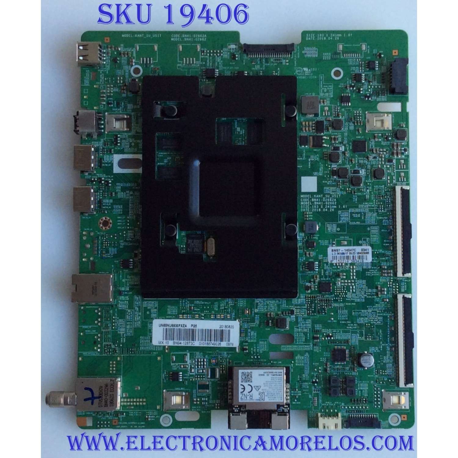 MAIN ORIGINAL PARA TV SAMSUNG / NUMERO DE PARTE BN94-12873C / BN97-14047C / BN41-02662A / BN9412873C / PANEL CY-NN065HGLV2H / CY-NN065HGLV8H / DISPLAY LSF650FN08-N01 / MODELOS UN65NU6900FXZA FA01 / UN65NU6950FXZA FA01 / UN65NU6080FXZA / 	UN65NU6070FXZA