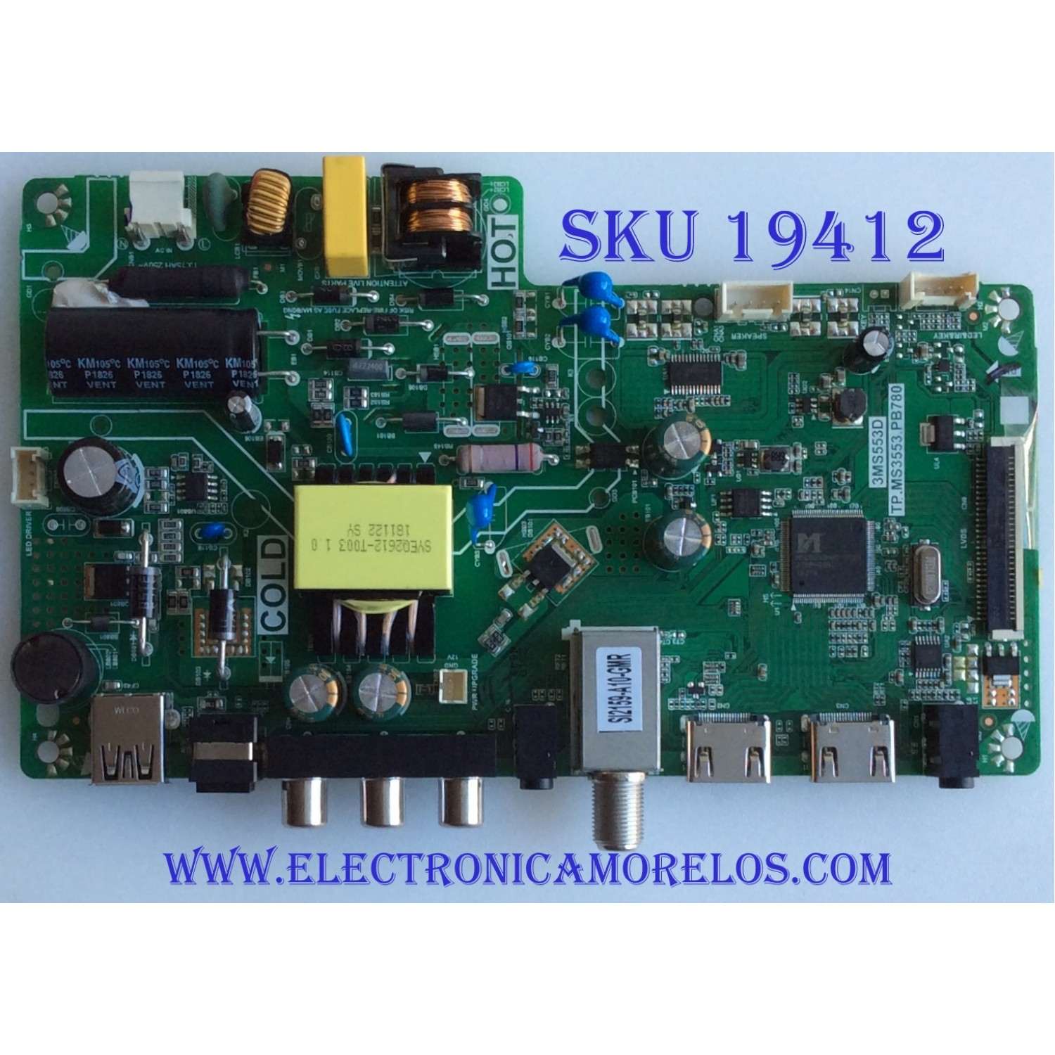 MAIN / FUENTE / (COMBO) ONN / B18052810 / 3MS553D / TP.MS3553.PB780 / PANEL ST3151A05-8-XC-3 / 
