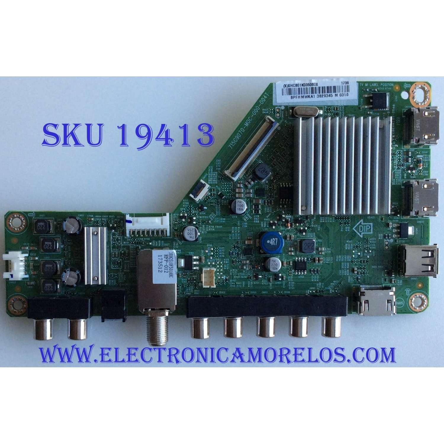 MAIN / VIZIO / 756TXHCB01K035 / 715G9070-M0C-000-004T / (X)XHCB01K035060X / BPFHMWKA1 / PANEL TPT550US-FN11.S REV:S802A / DISPLAY LSC550FN11-802 / MODELO D55UN-E1 LTMEVPKT