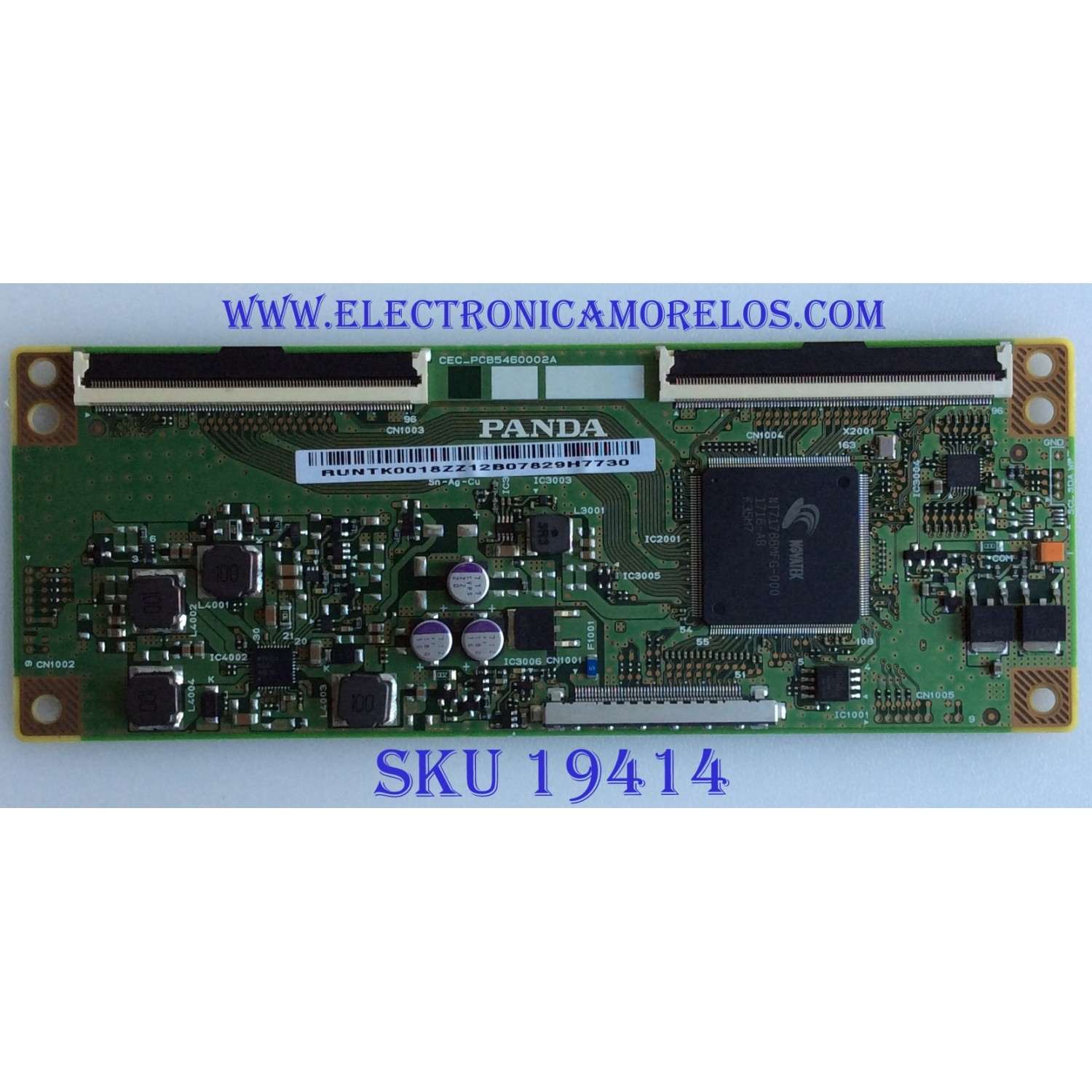 T-CON / VIZIO / RUNTK0018ZZ / RUNTK0018ZZ / CEC_PCB5460002A / RUNTK0018ZZ12B07829H7730 / MODELO D55UN-E1 LTMDVPKT