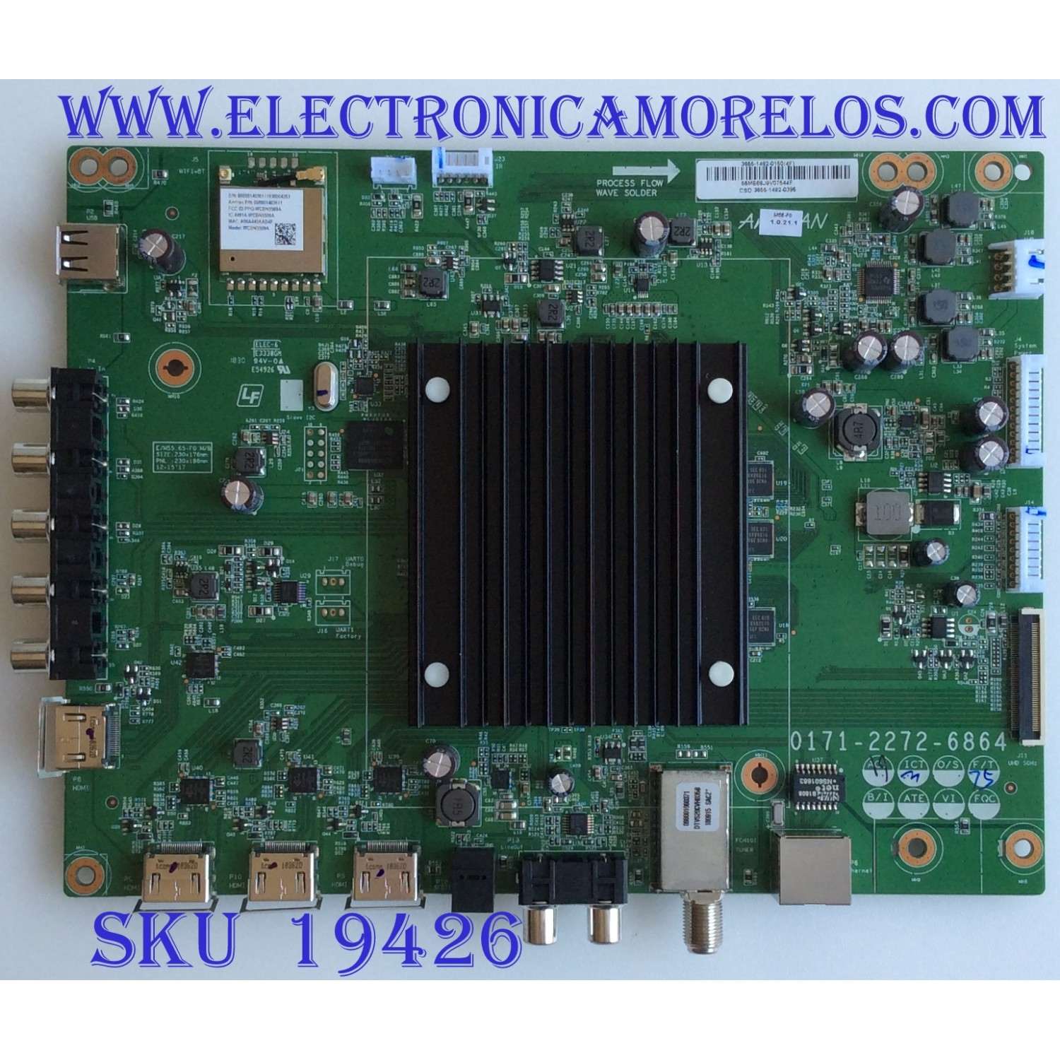 MAIN / VIZIO / 3655-1482-0395 / 3655-1482-0395 (4F) / 0171-2272-6864 / MODELO M55-F0 LAUAWZKU
