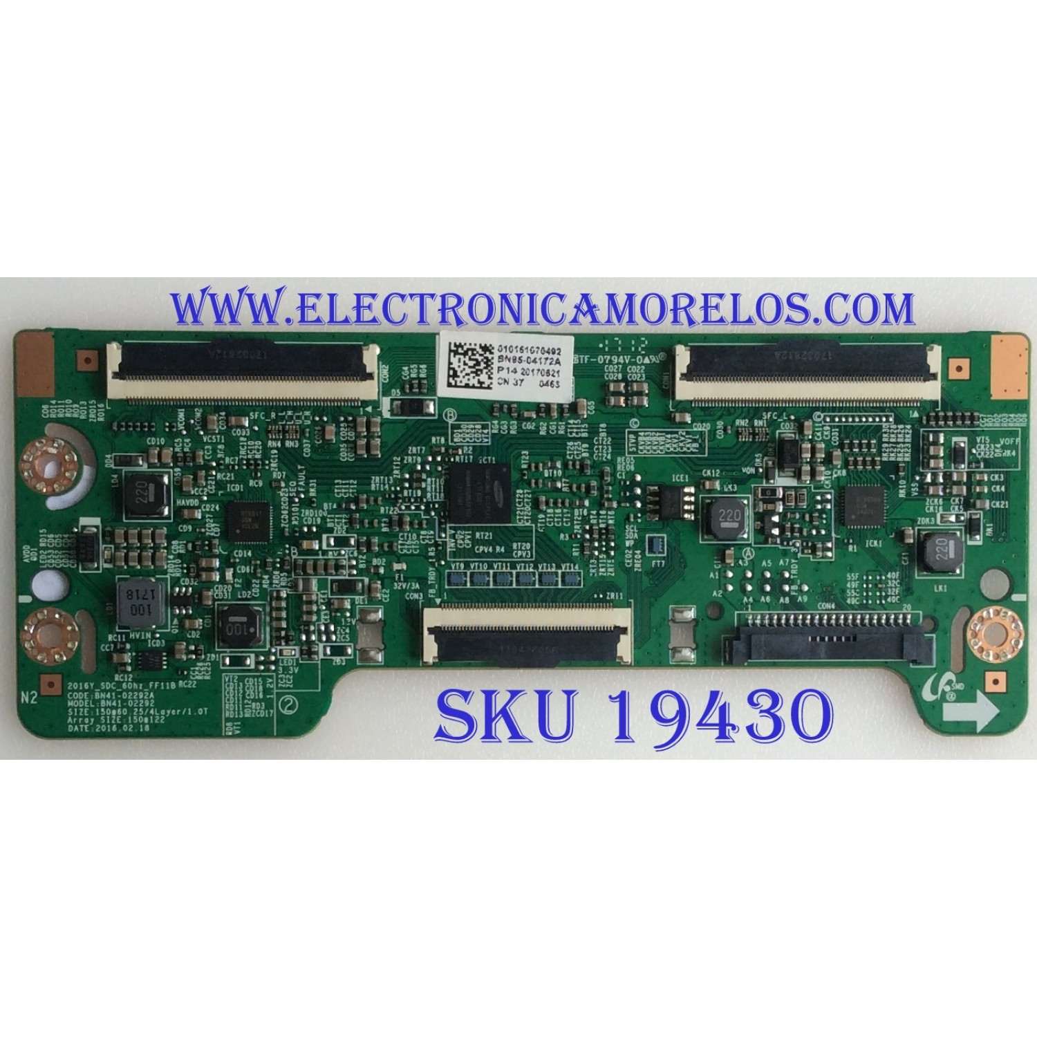 T-CON / SAMSUNG / BN95-04172A / BN41-02292A / BN41-02292 / PANEL CY-PK315BNLV4F / MODELO LC32F391FWNXZA
