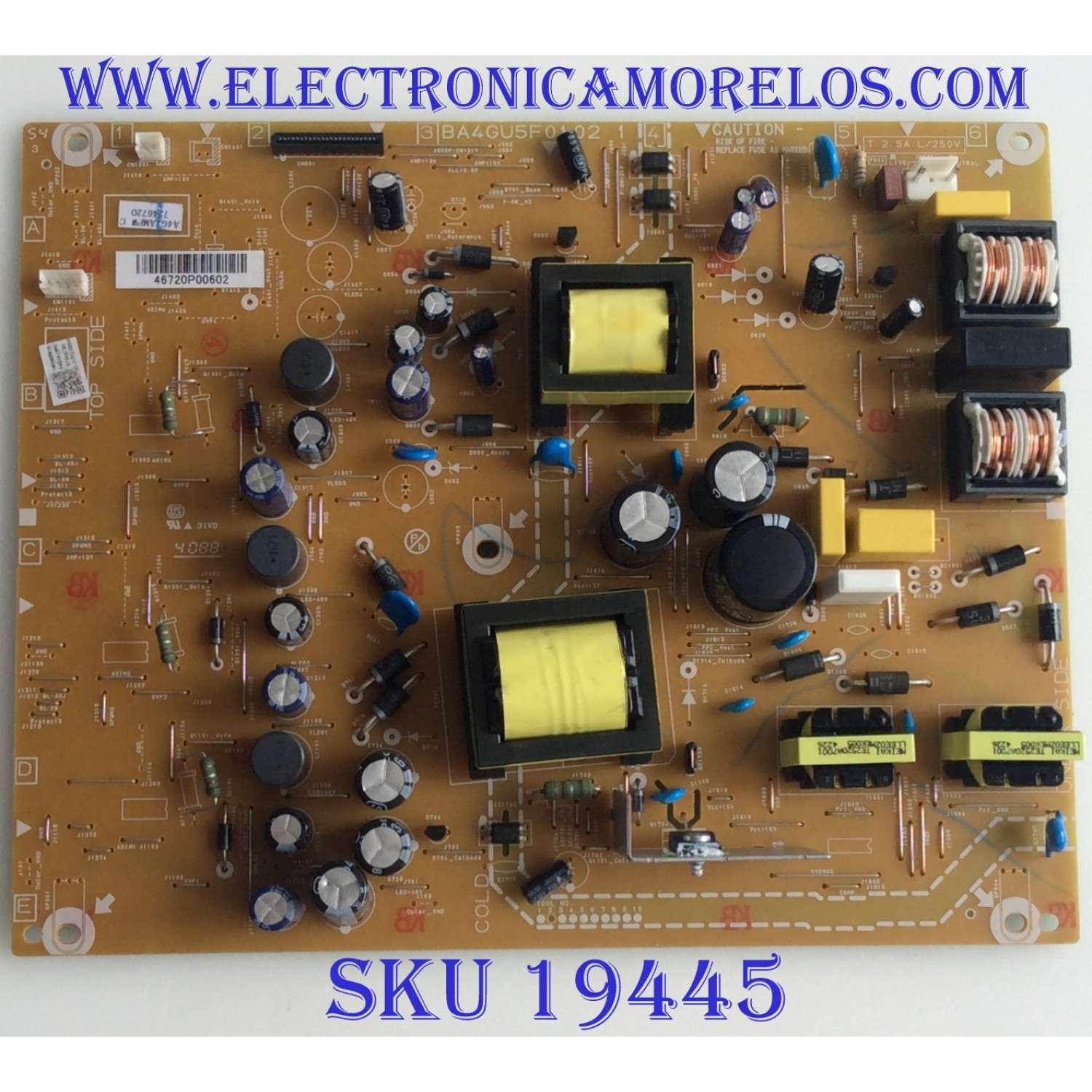 FUENTE DE PODER / PHILIPS / A4G1AMPW / A4G1A-MPW / BA4GU5F01 02 / MODELO 49pfl4709/f8