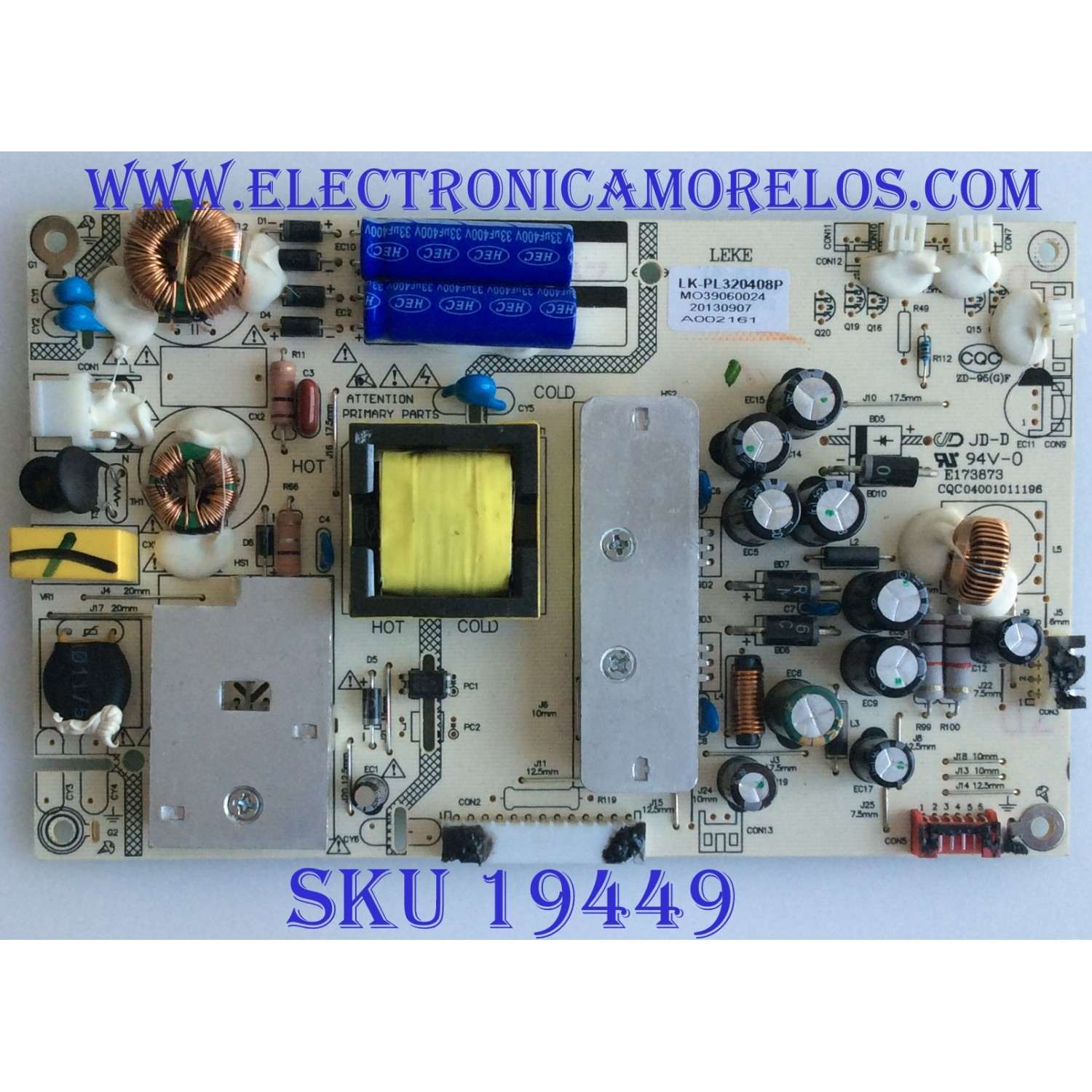 FUENTE DE PODER / APEX / LK-PL320408P / MO39060024 / 2013907 / CQC04001011196 / MODELO LE3242