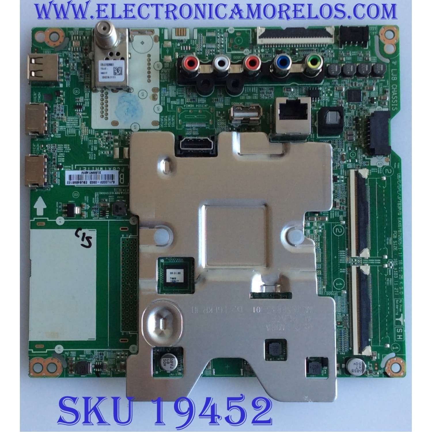 MAIN PARA TV LG / NUMERO DE PARTE EBU64868102 / EBU64868101 / EAX67872805(1.1) / EAX67872805 / PANEL'S NC430DGG-ABGX1 / NC430DGG-ABGP1 / DISPLAY HV430QUB-N4E / MODELOS 43UK6090PUA / 43UK6200PUA / 43UK6090PUA.BUSTLJM / 43UK6200PUA.BUSTLJM