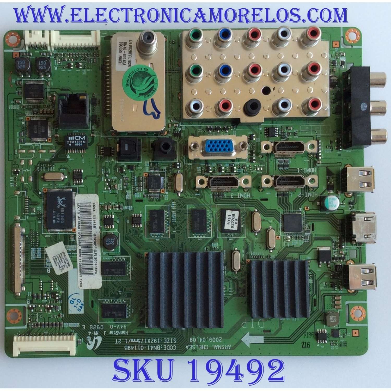 MAIN / SAMSUNG / BN94-03145B / BN97-03799A / BN41-01149B / PANEL T460HW03 V.8 / MODELO LN46B650T1FXZA AA04
