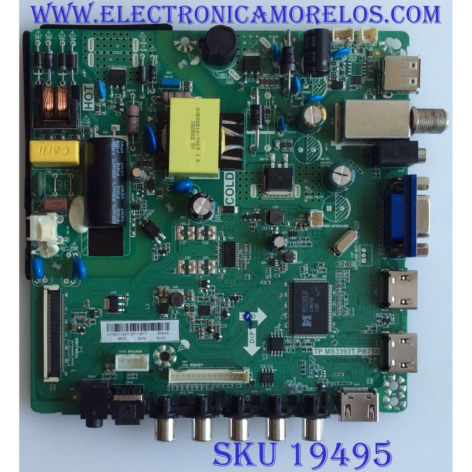 MAIN / FUENTE / (COMBO) / H15071347 / TP.MS3393T.PB758 / 34014441 / PANEL  HV320WX2-506 / MODELO ELEFW328B