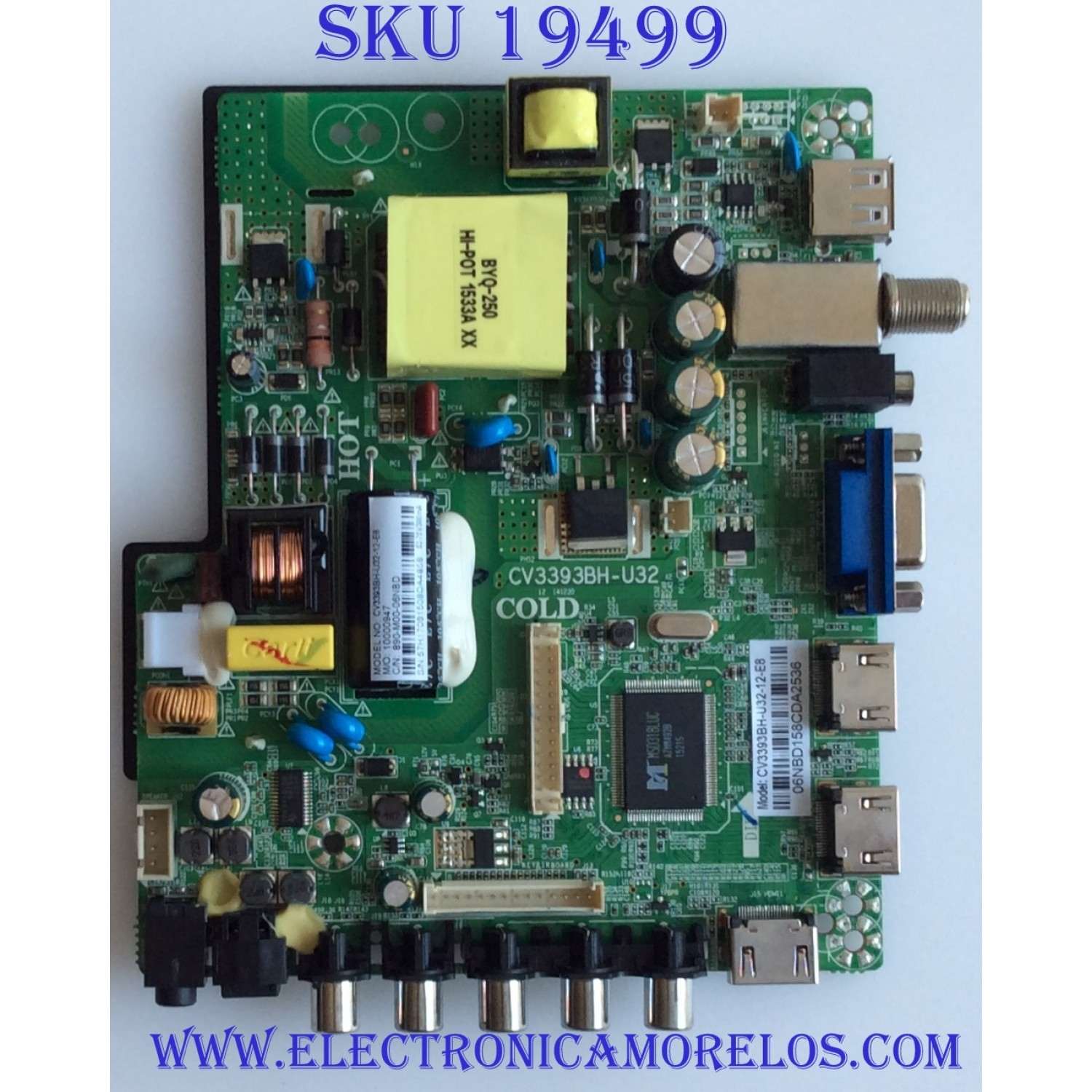 MAIN / FUENTE / (COMBO) / ELEMENT / SY15220-7 / CV3393BH-U32 / CV3393BH-U32-12E8 / 890-M00-06NBD / PANEL 5X320A-V1.4(4+2) / MODELO ELEFW328B