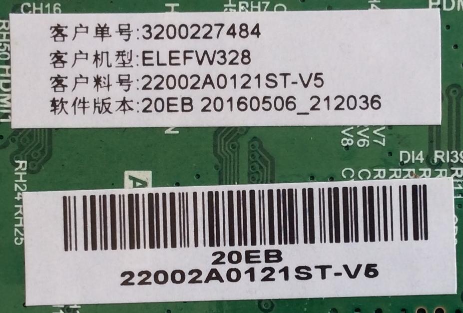 MAIN / FUENTE / (COMBO) / ELEMENT / H16081369 / TP.MS3393T.PB758 / 22002A0121ST-V5 / PANEL BOEI320WX1-01 / MODELO ELEFW328 - Imagen 2