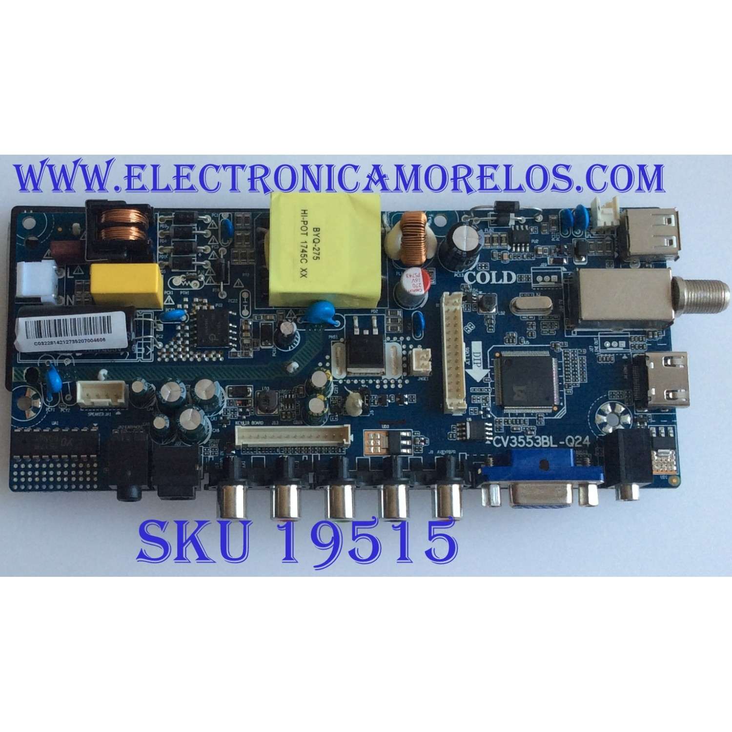 MAIN / FUENTE / (COMBO) / ELEMENT / E18020_ZX / CV3553BL-Q24 / PANEL  MV185WHB-N20 / MODELO ELEFW195