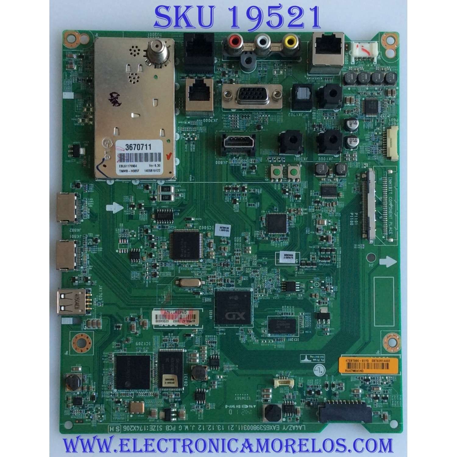 MAIN / LG / EBT62914402 / 62364608 / EAX65398003 / MODELO 42LY570H-UA